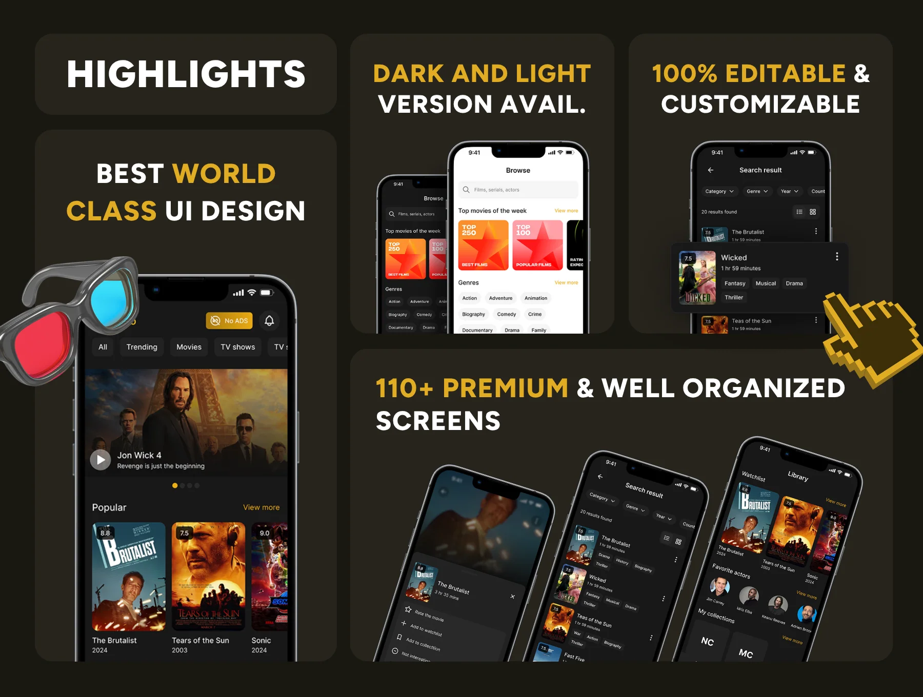 MovieGo - Stream Movies App UI Kit 2