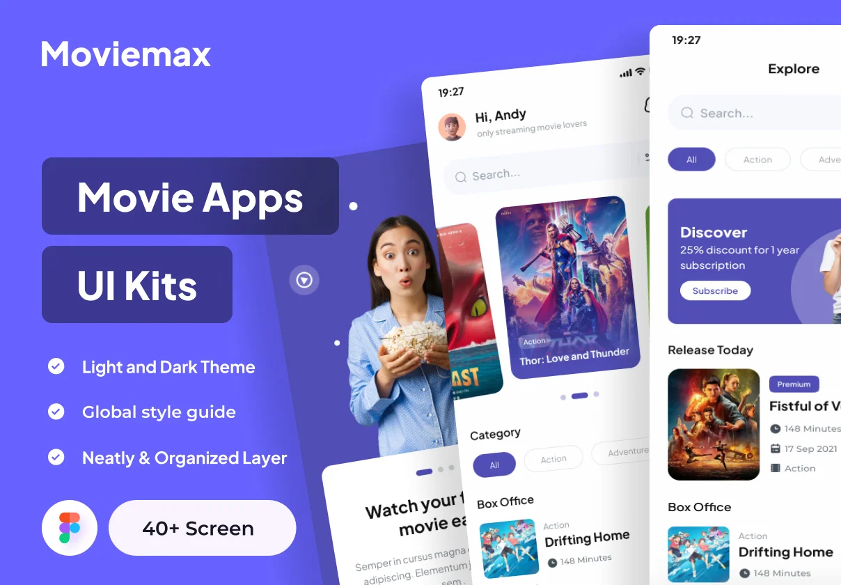 Moviemax - Movie Apps UI Kits