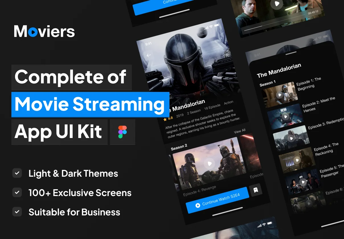 Moviers - Movie Streaming App UI