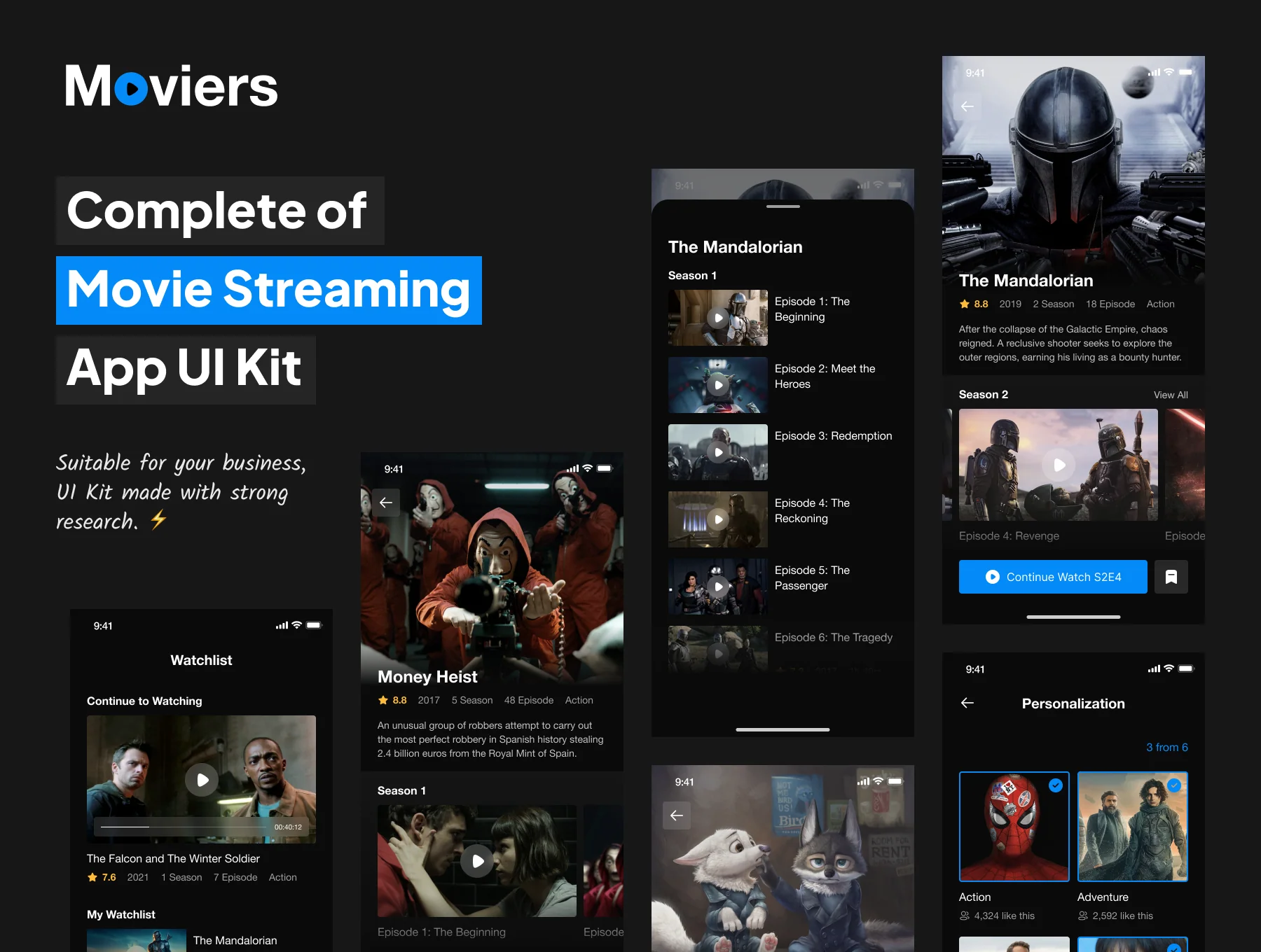 Moviers - Movie Streaming App UI 3