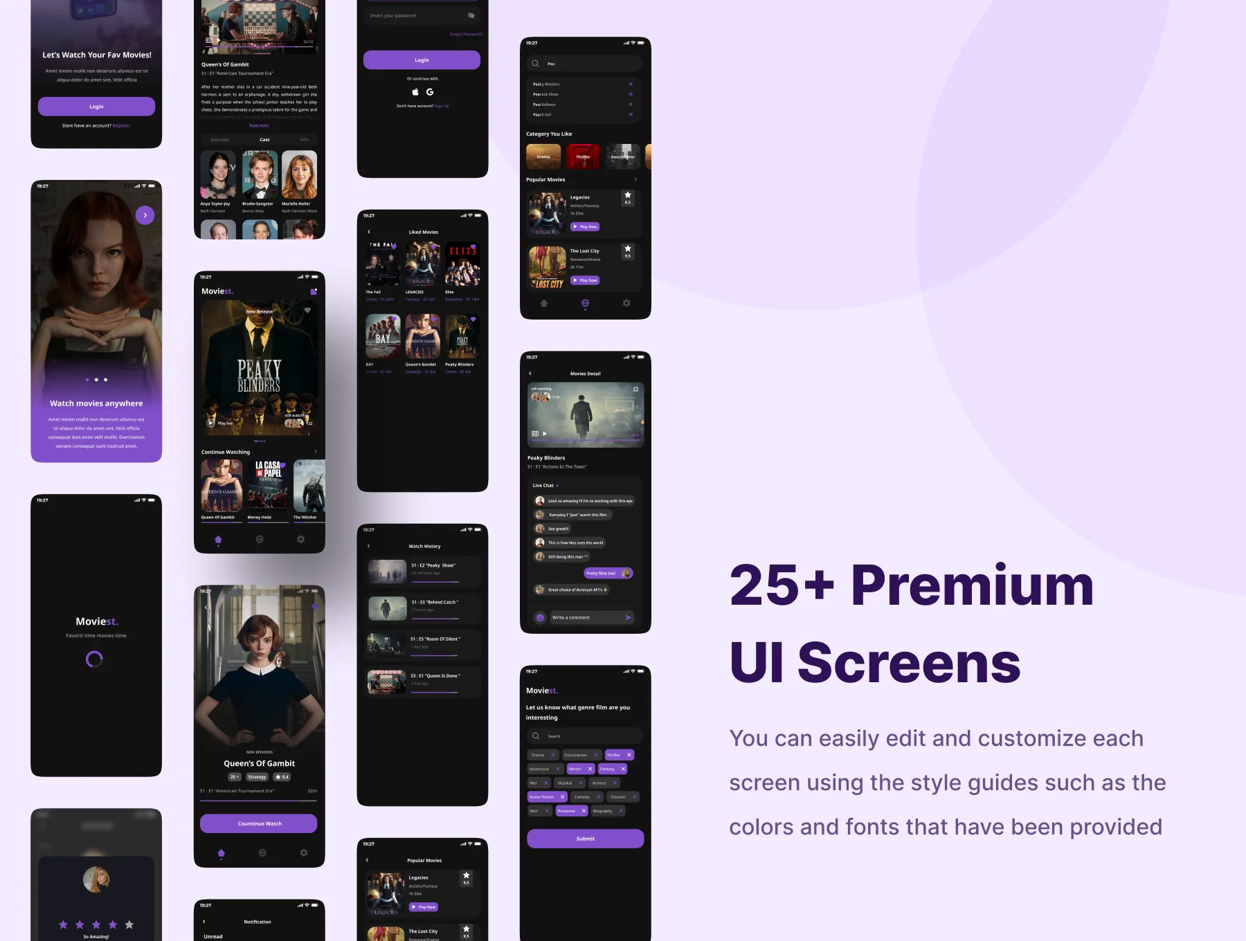 Moviest - Streaming Video Mobile App UI Kits 3