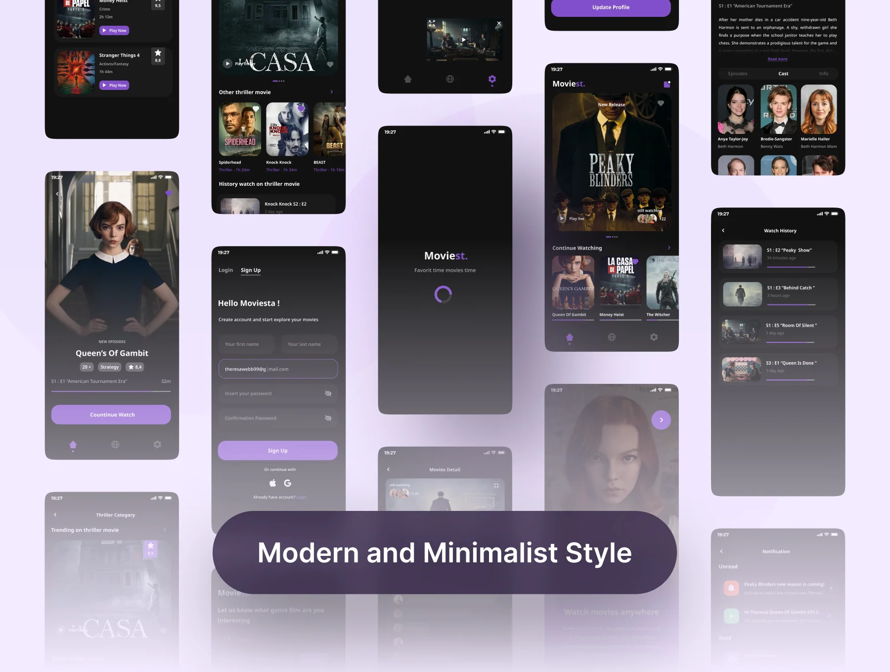 Moviest - Streaming Video Mobile App UI Kits 6