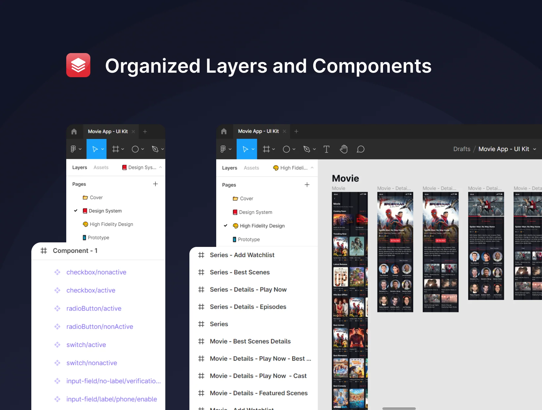 Movplus - Streaming Movie Mobile App UI Kit 3