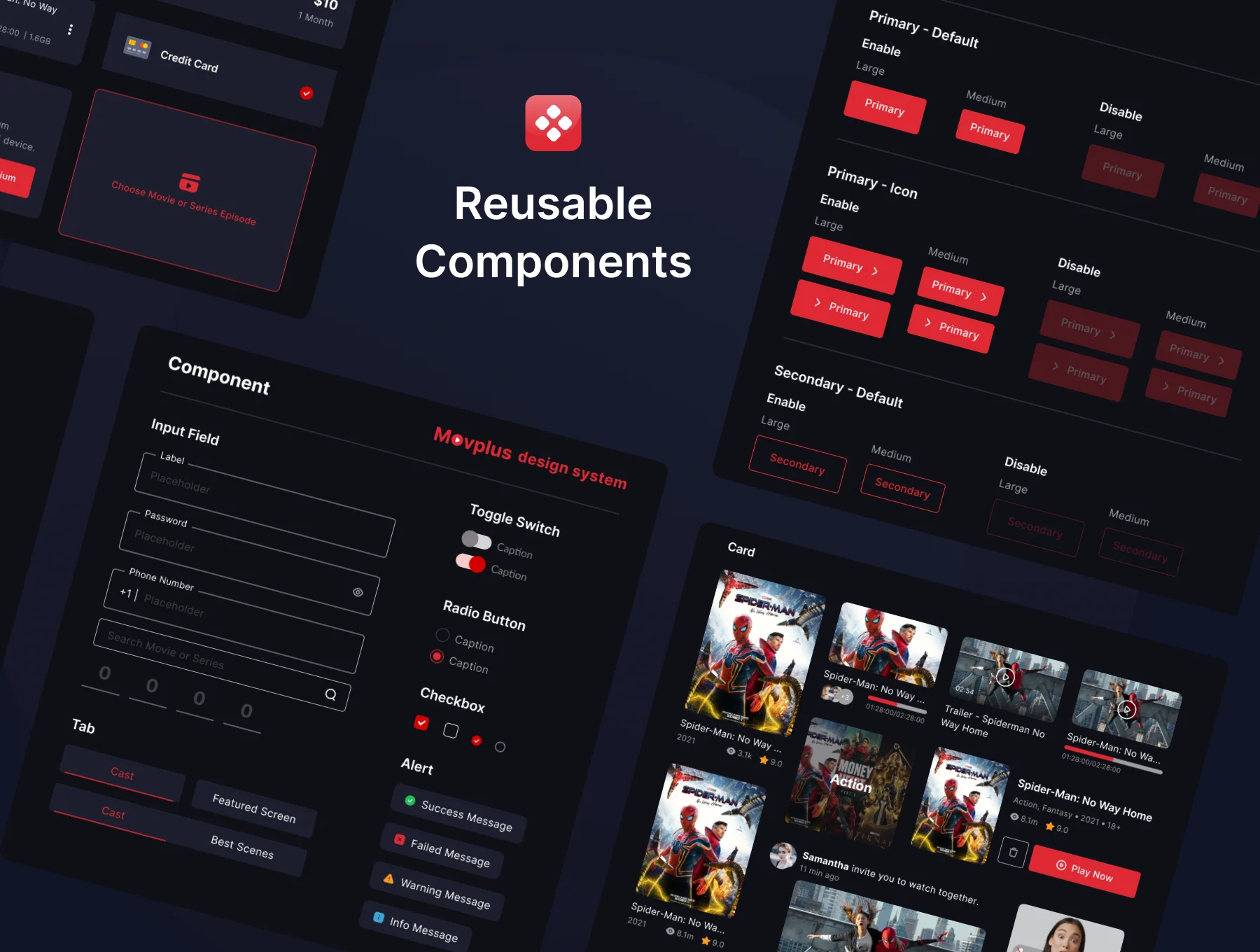 Movplus - Streaming Movie Mobile App UI Kit 4
