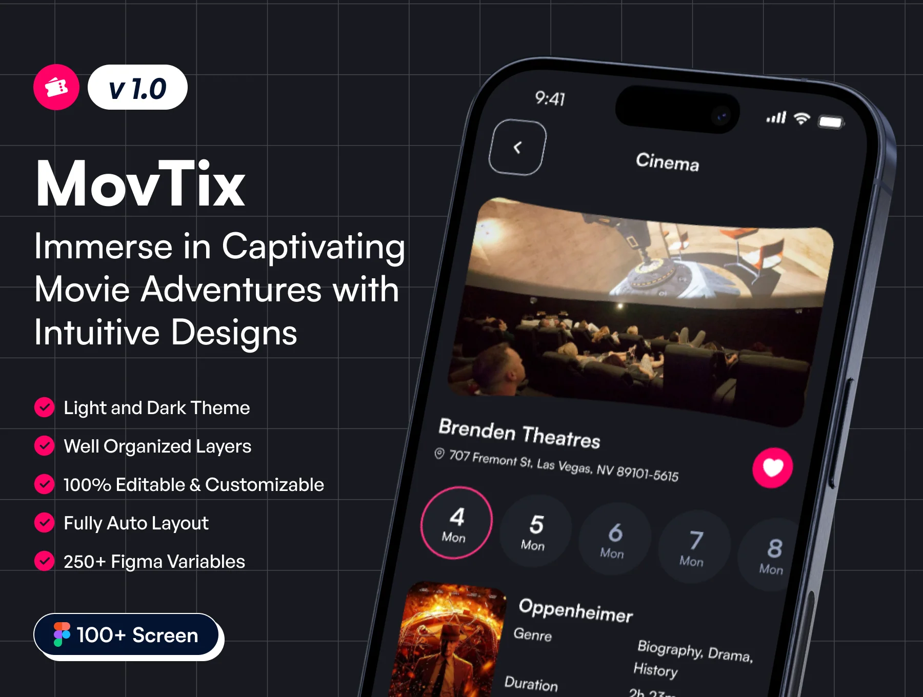 MovTix - Movie Ticket Booking App UI Kit