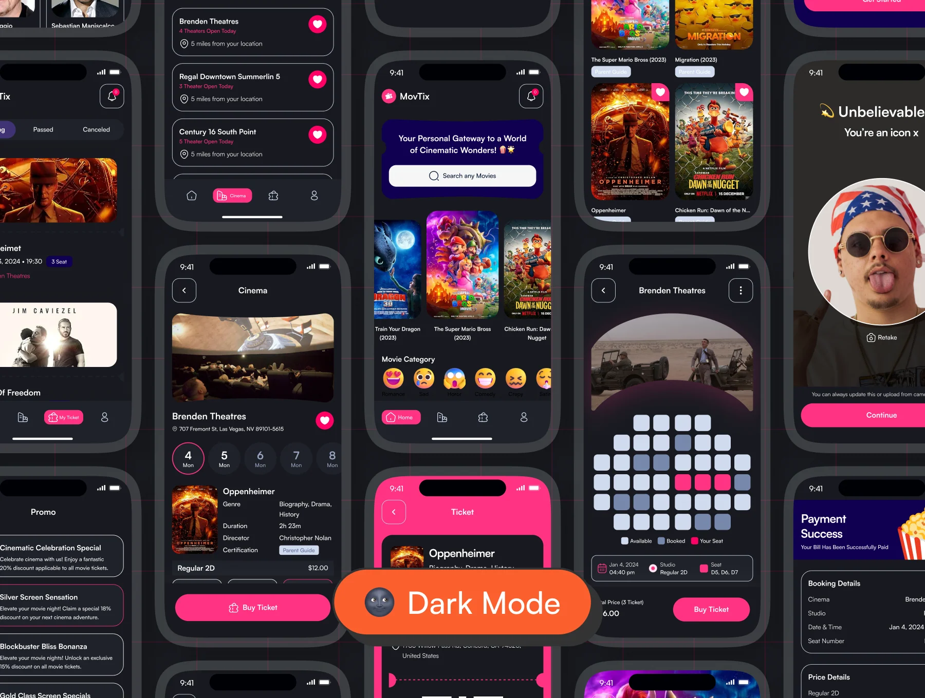 MovTix - Movie Ticket Booking App UI Kit 4