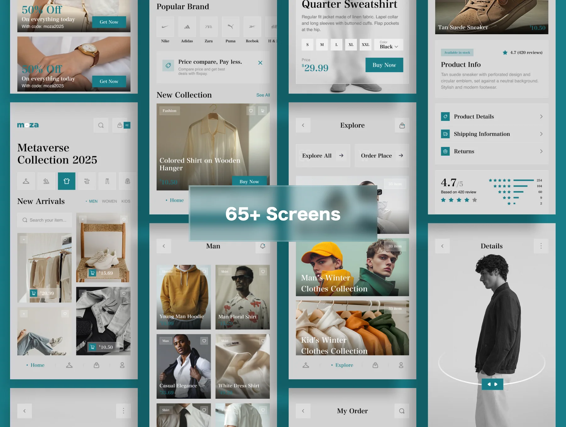 Moza - Shopping eCommerce Mobile App UI Kit 4