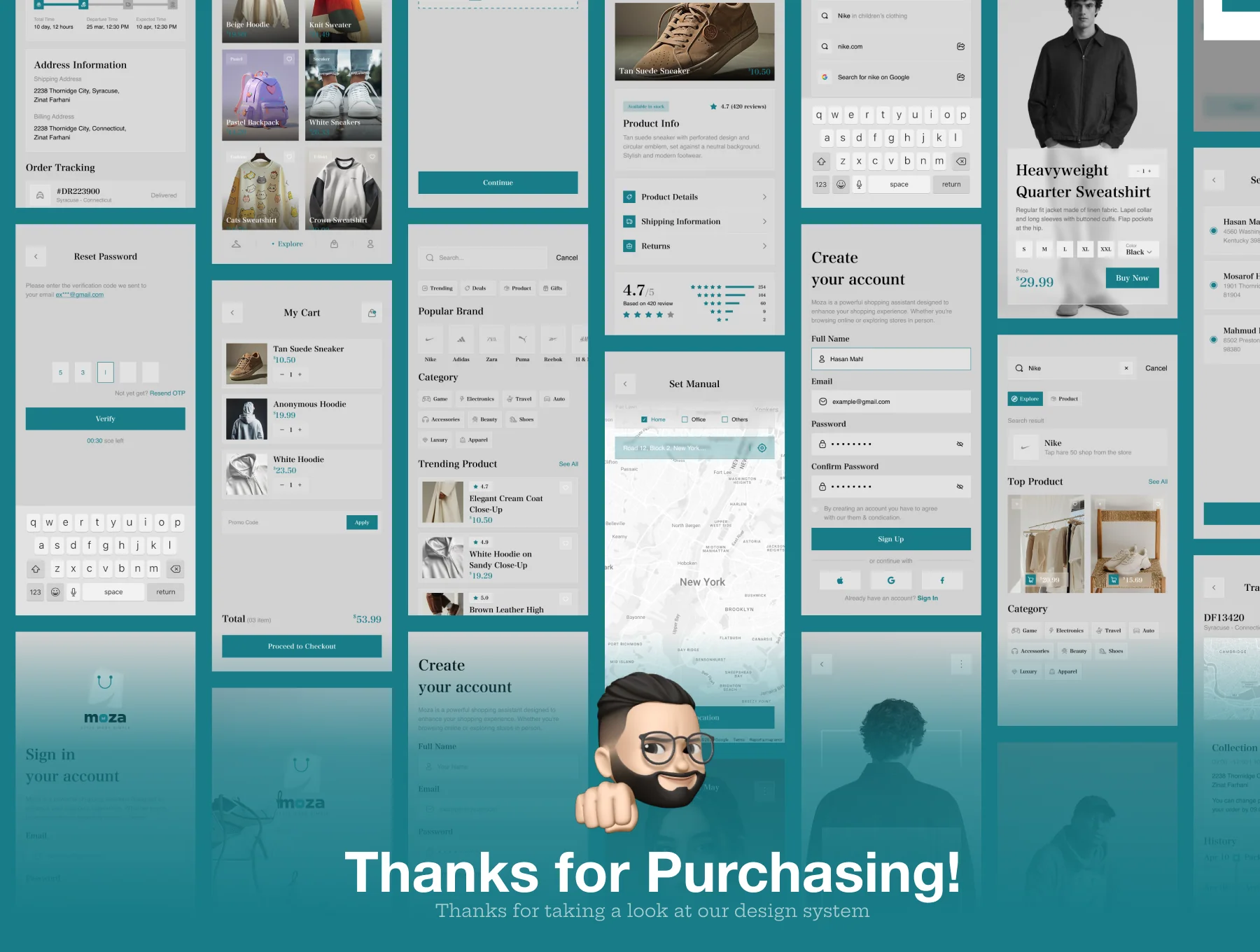 Moza - Shopping eCommerce Mobile App UI Kit 8