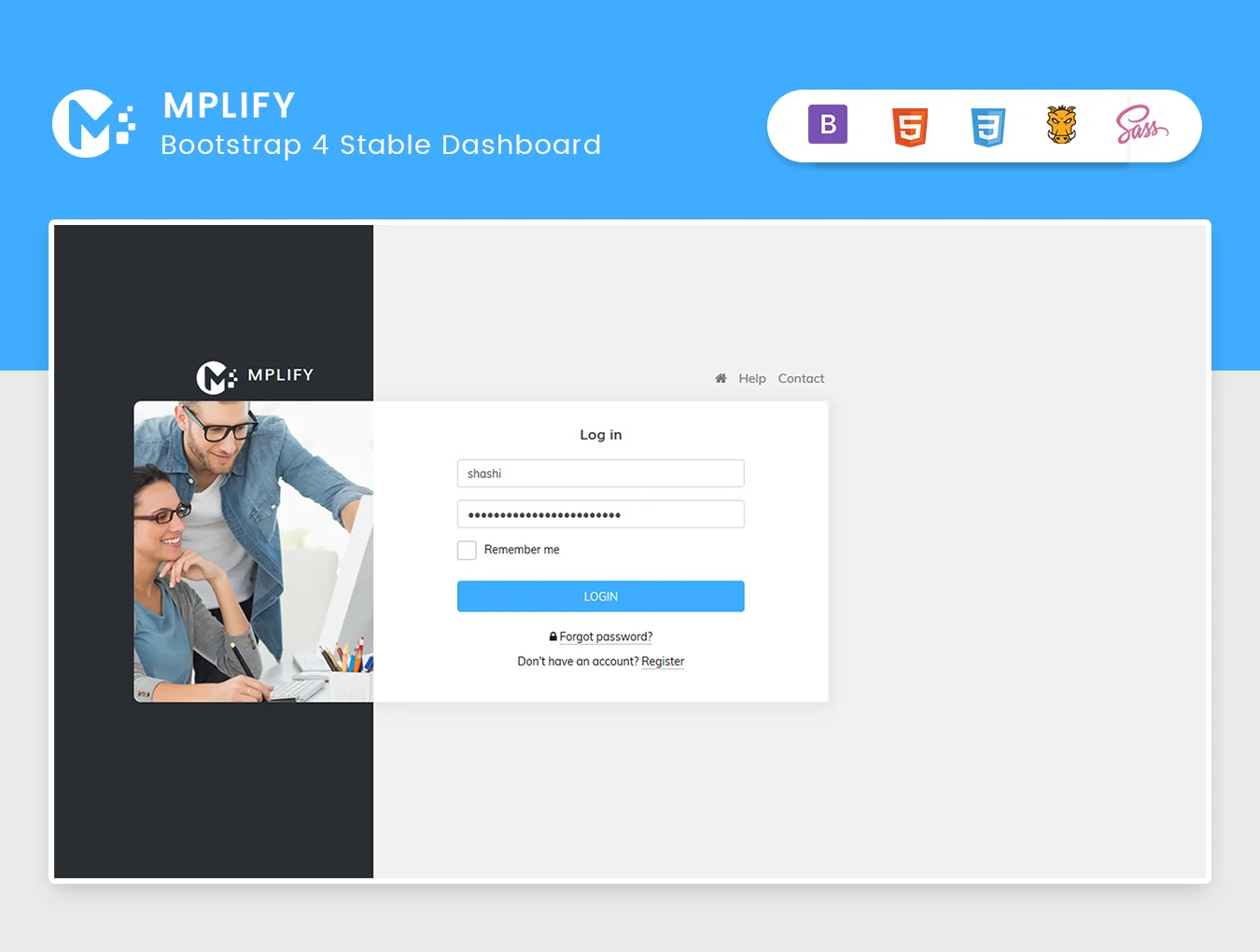 Mplify Admin Dashboard Template 4