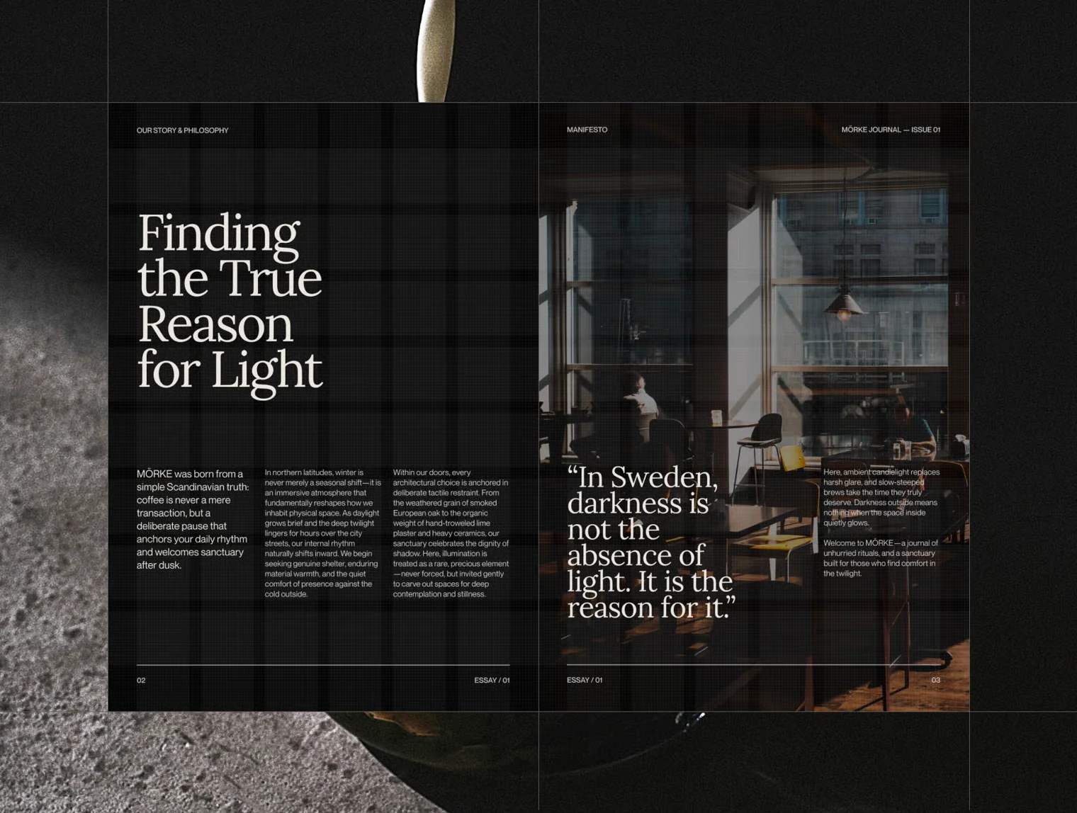 MÖRKE — Nordic Cafe Magazine & Editorial Template 2