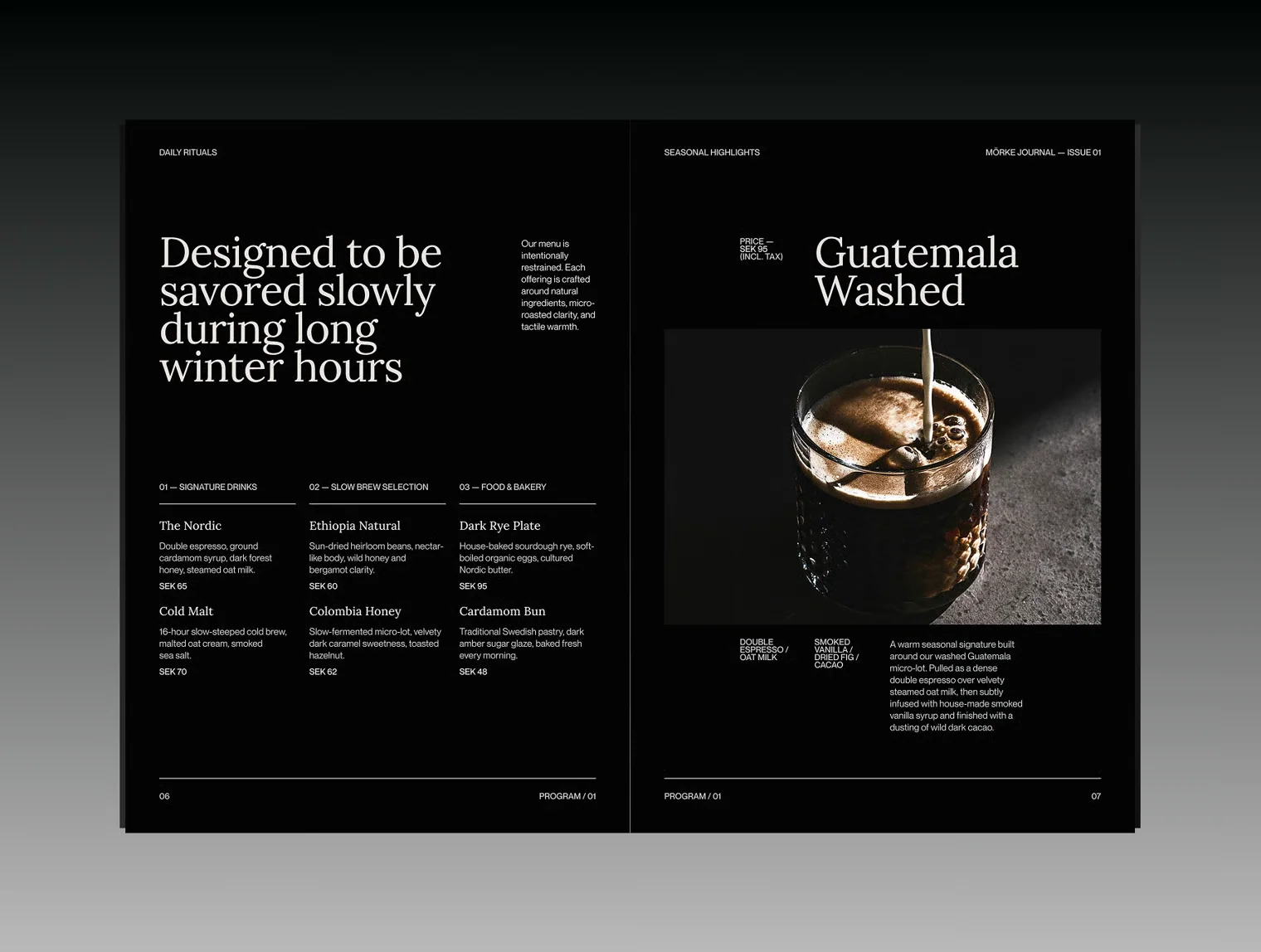 MÖRKE — Nordic Cafe Magazine & Editorial Template 5