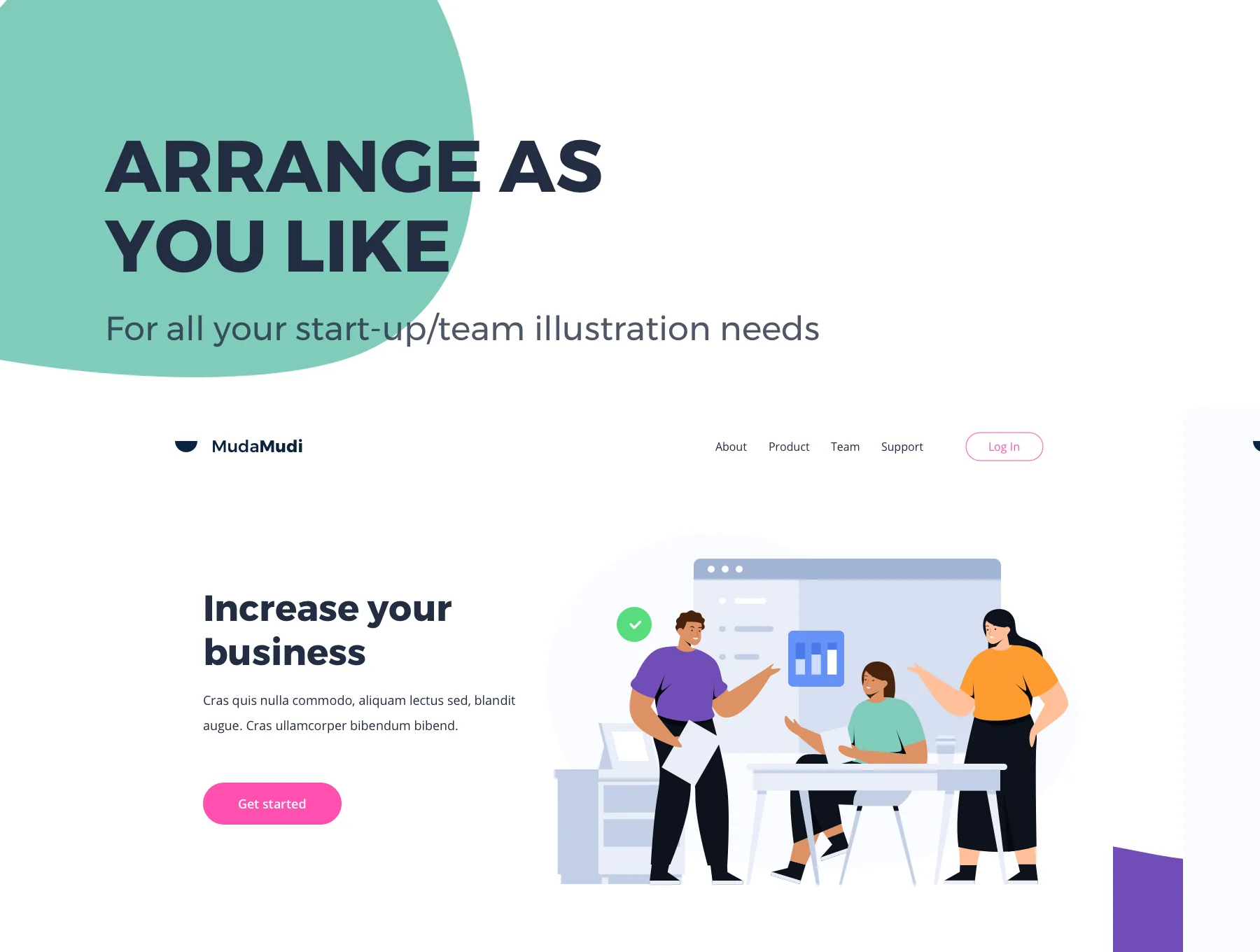Muda mudi - Startup & Team work Illustrations 3