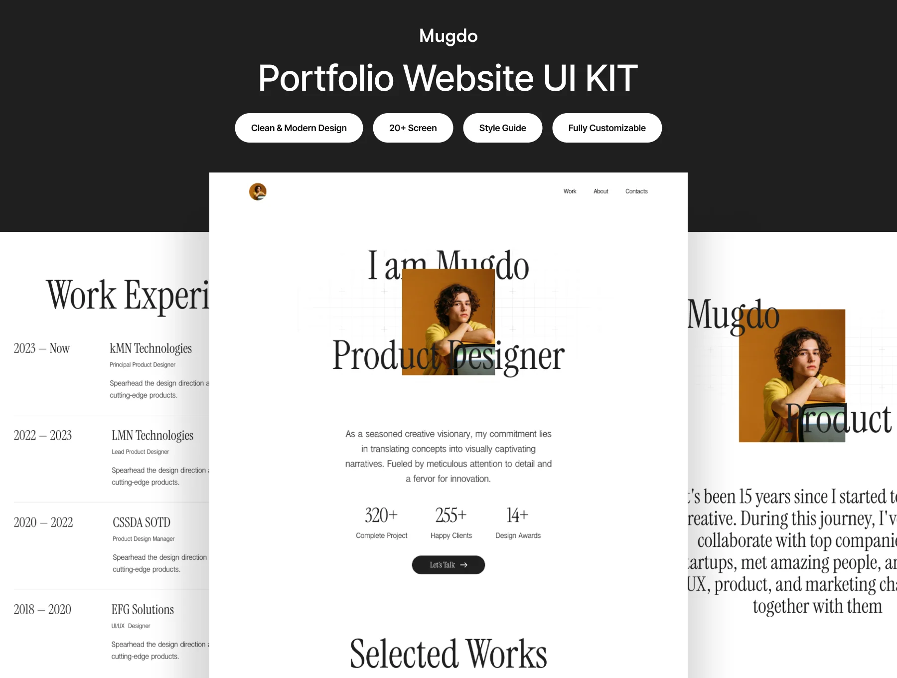 Mugdo - Personal Portfolio Website Template 3