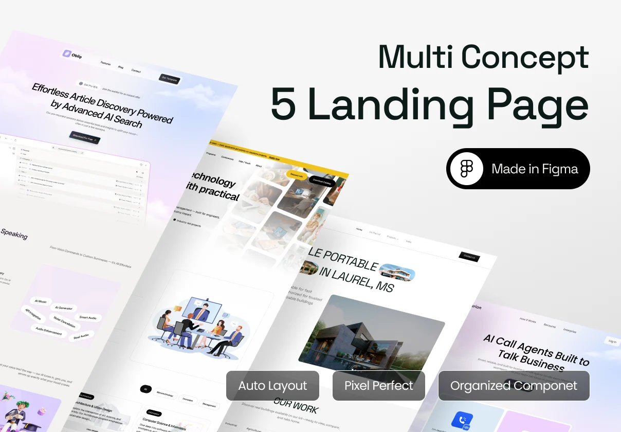 Multi concept 5 Landing Page