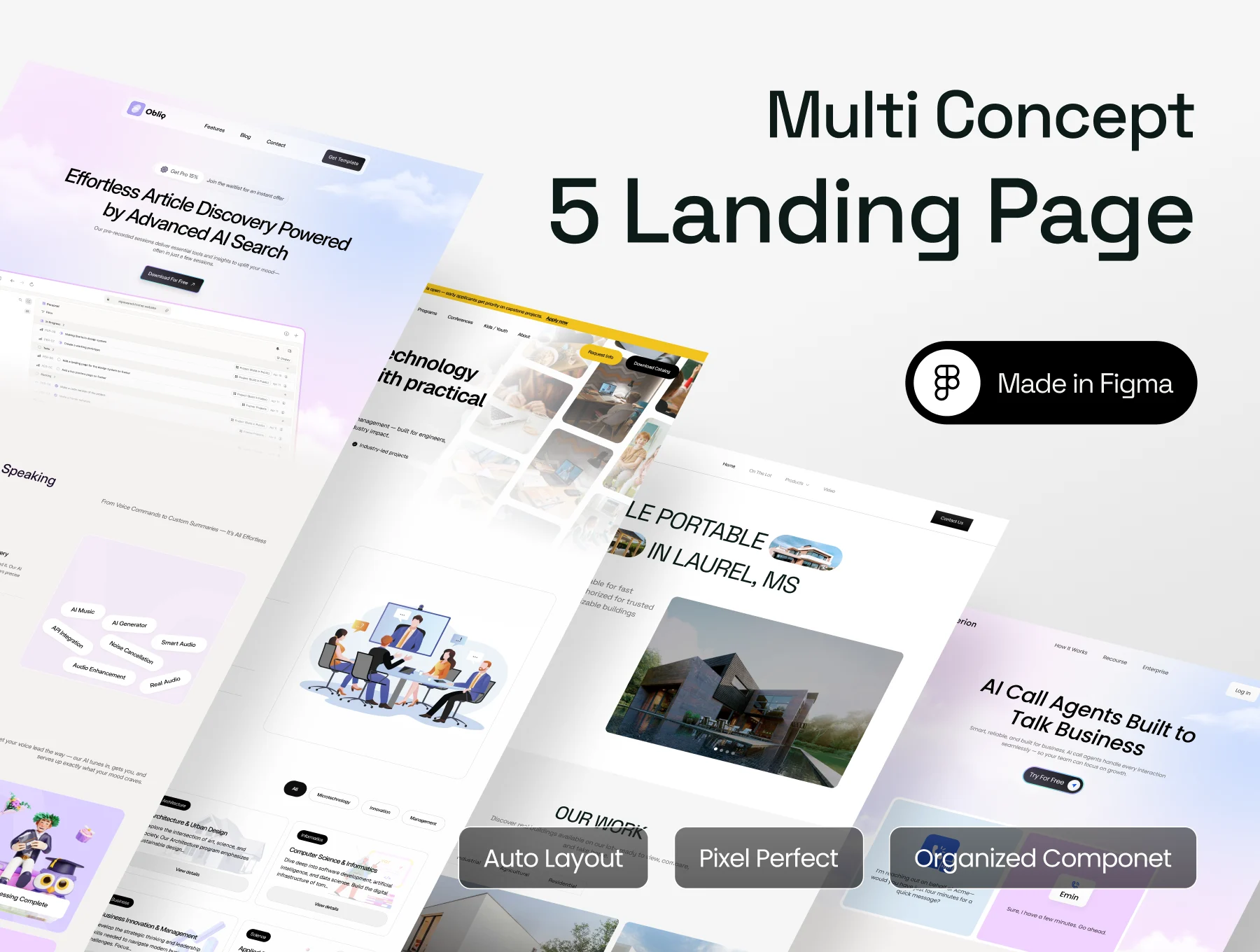 Multi concept 5 Landing Page
