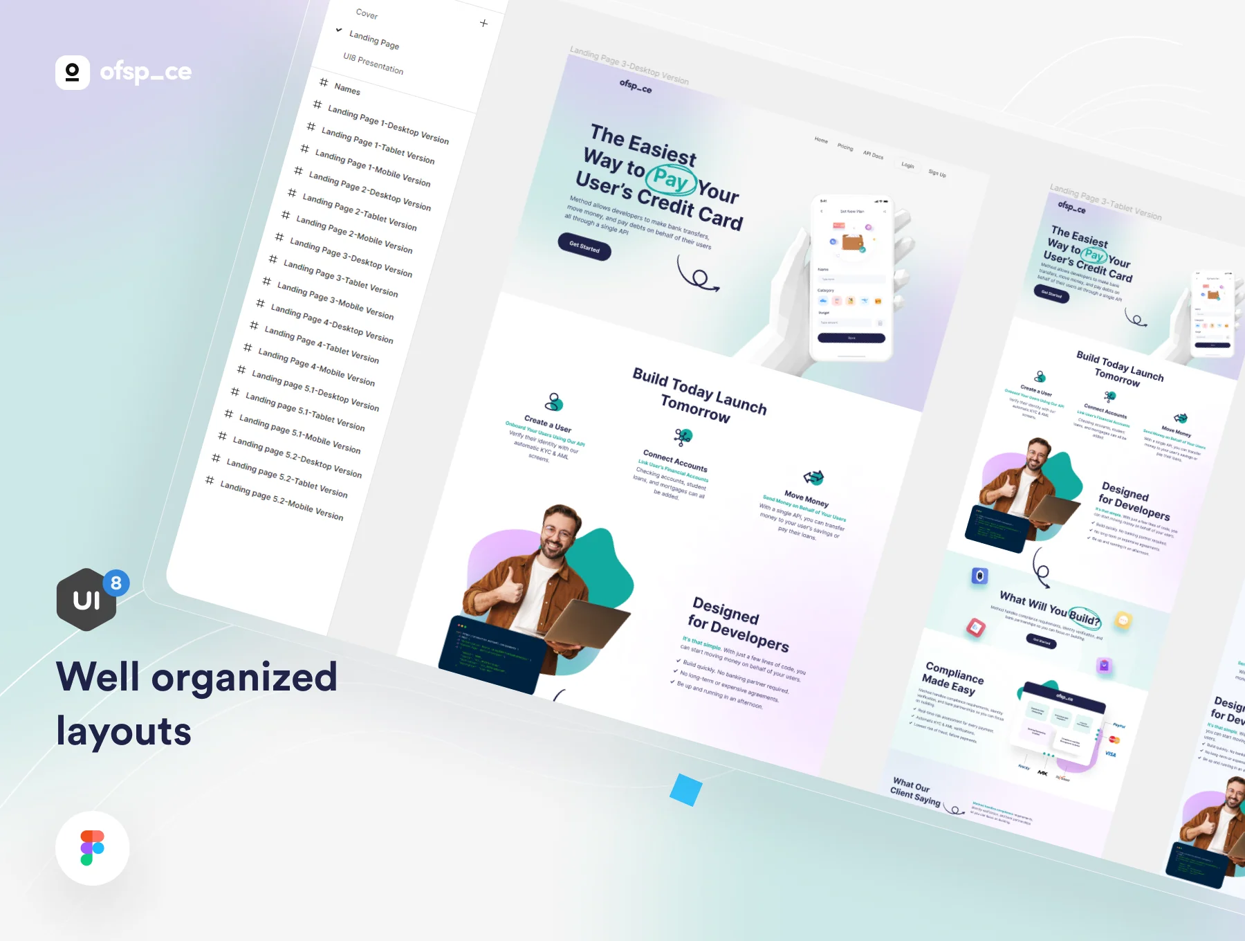 Multi-concept Landing page UI Kit V2 4