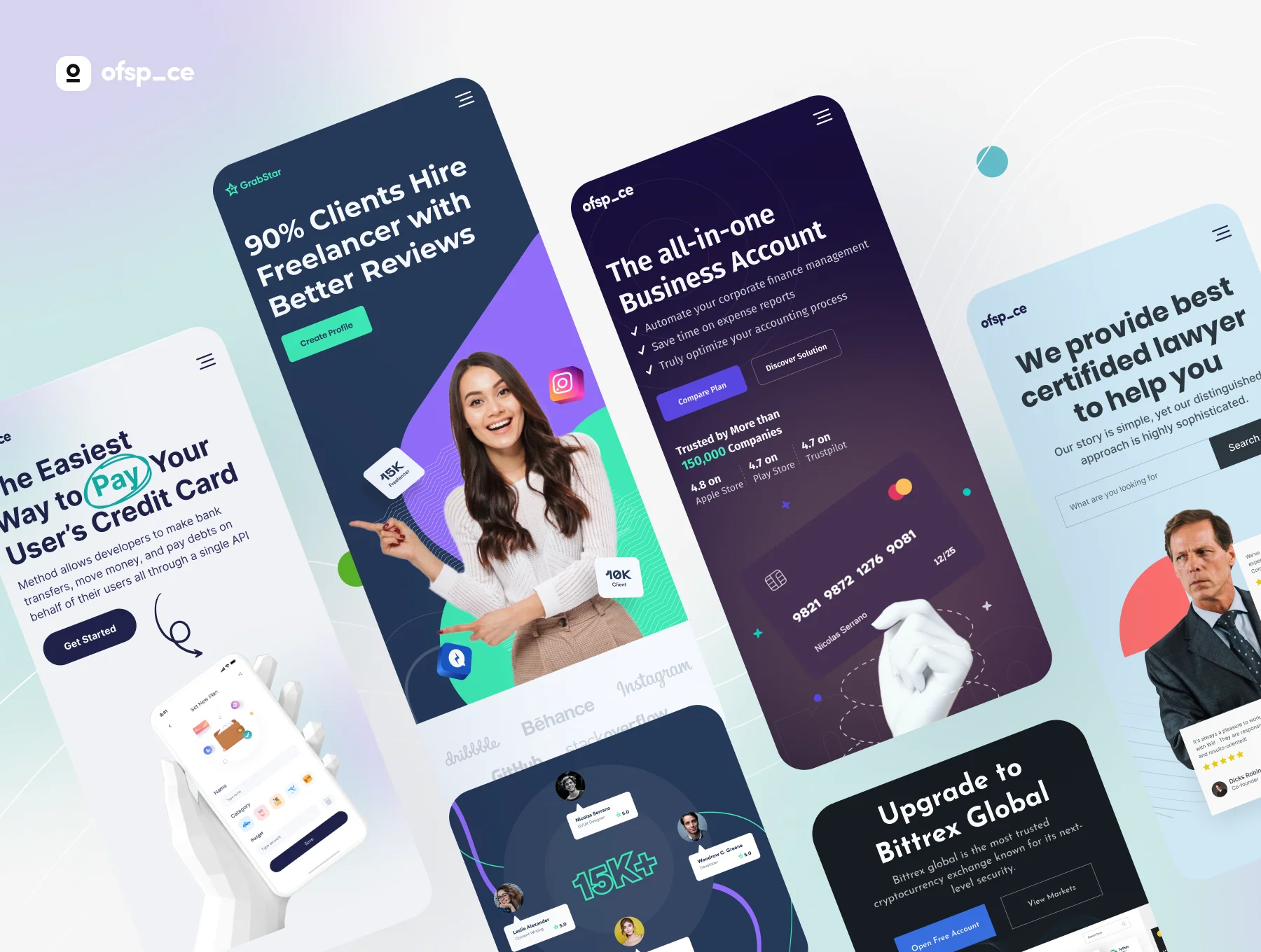 Multi-concept Landing page UI Kit V2 5
