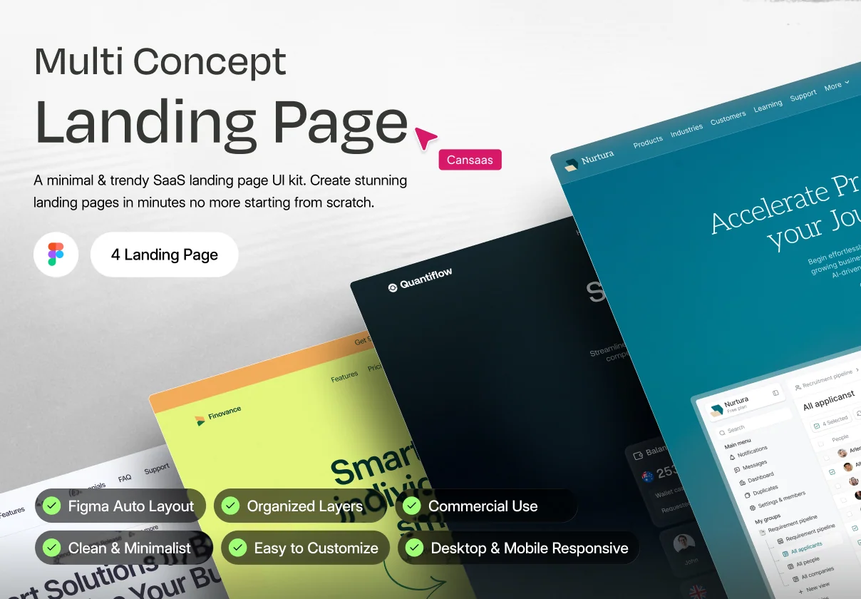 Multi Concept Landing Page - UI KIT