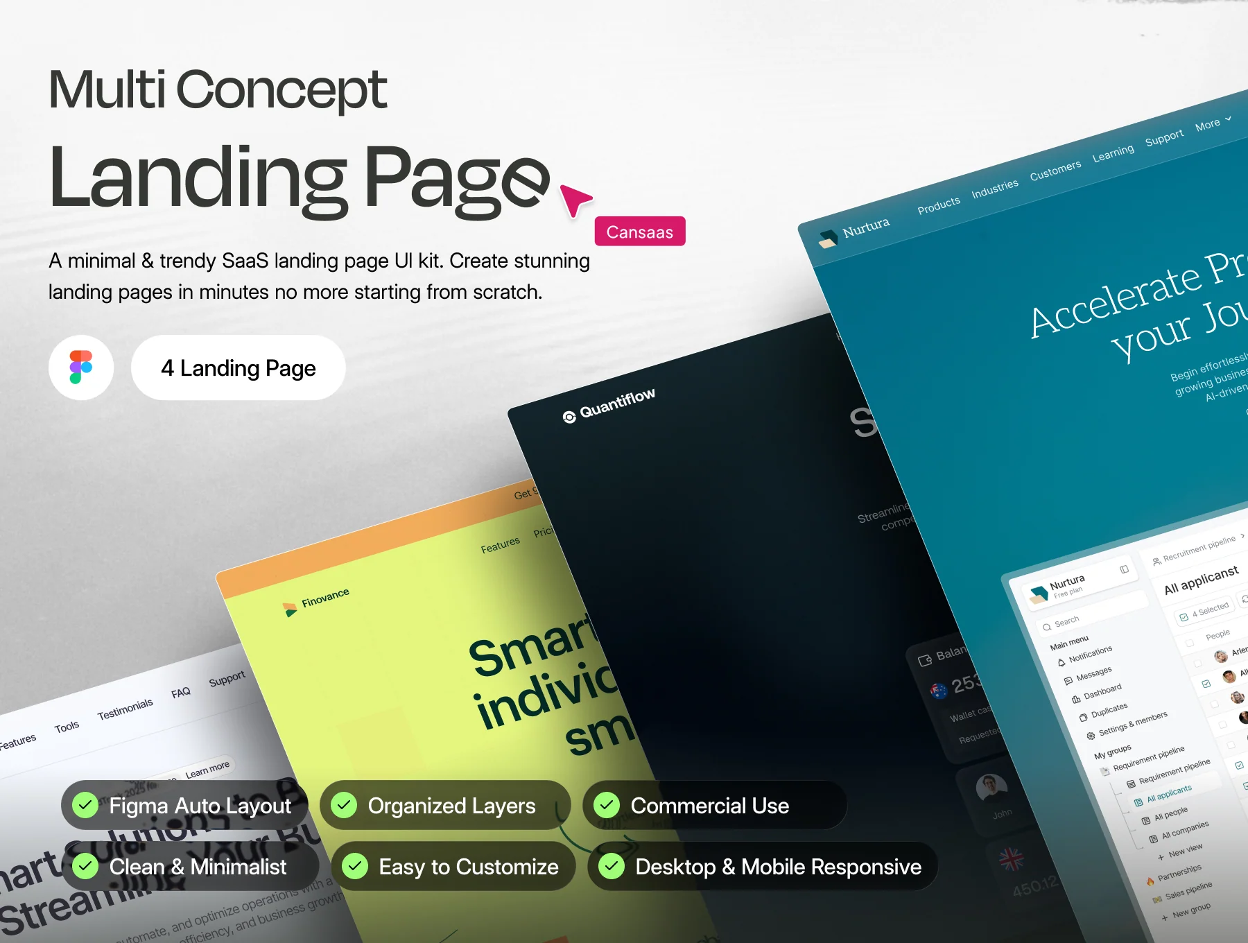 Multi Concept Landing Page - UI KIT