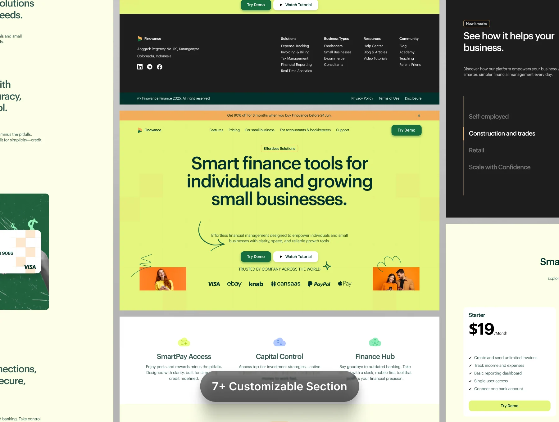 Multi Concept Landing Page - UI KIT 3