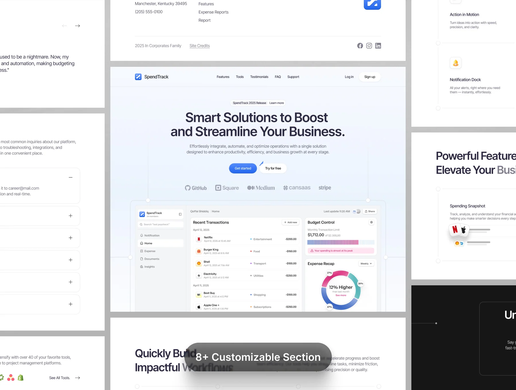 Multi Concept Landing Page - UI KIT 6