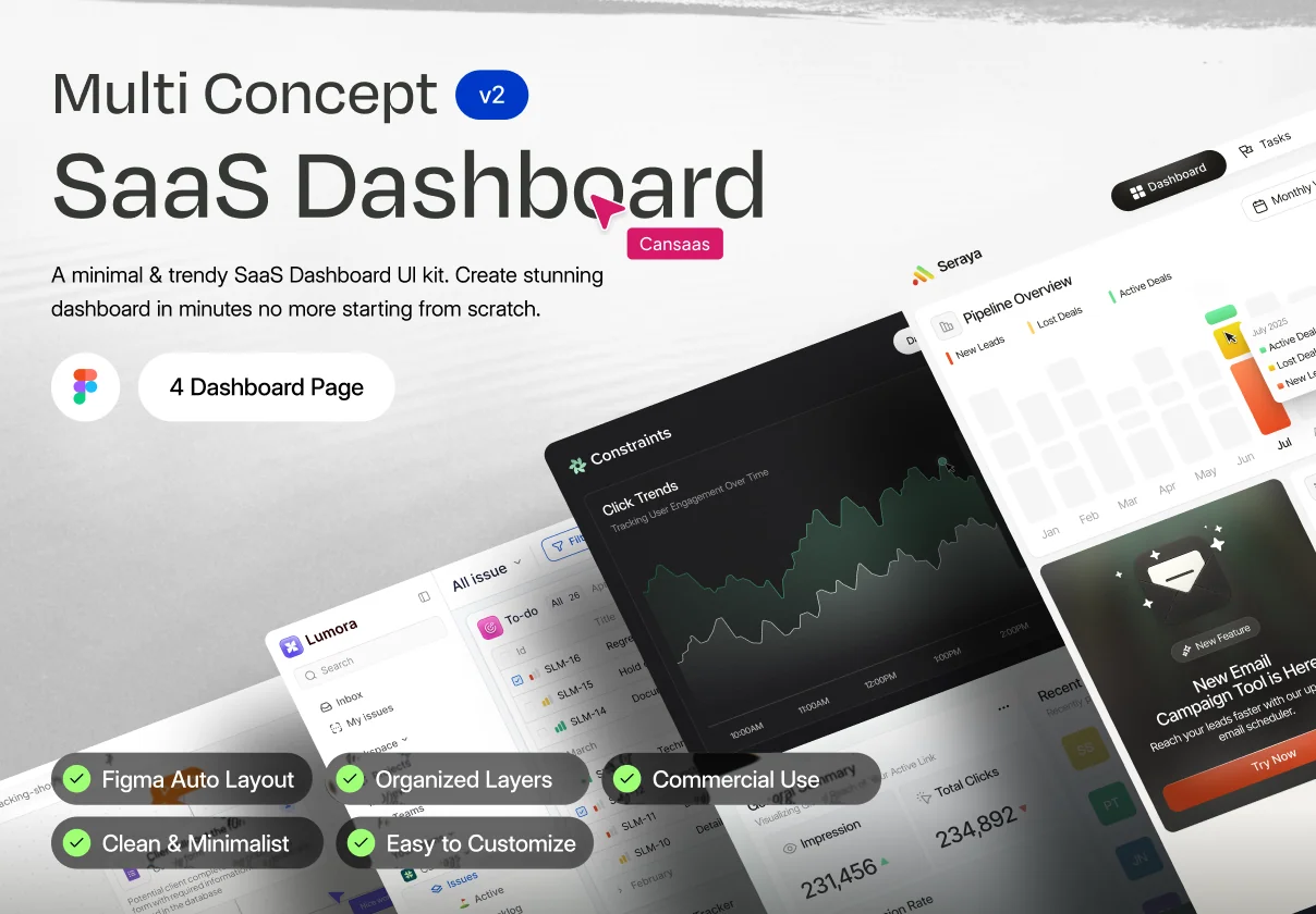 Multi Concept SaaS Dashboard #2 - UI KIT