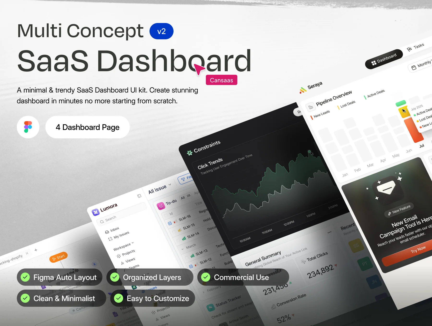 Multi Concept SaaS Dashboard #2 - UI KIT