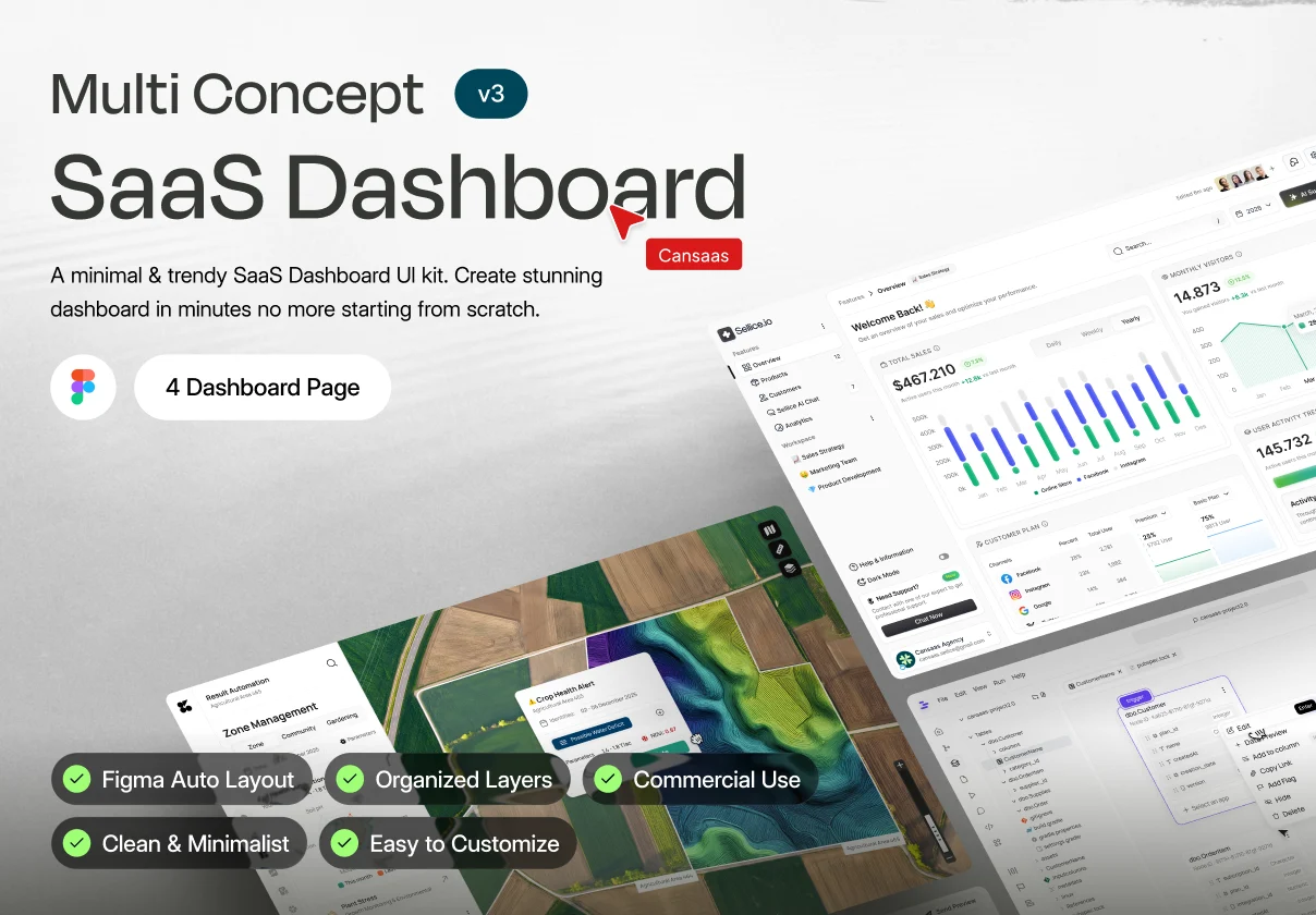 Multi Concept SaaS Dashboard #3 - UI KIT