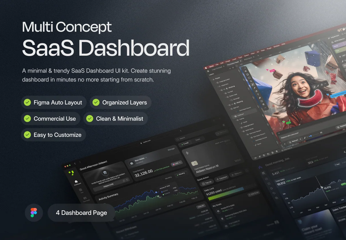 Multi Concept SaaS Dashboard - UI KIT