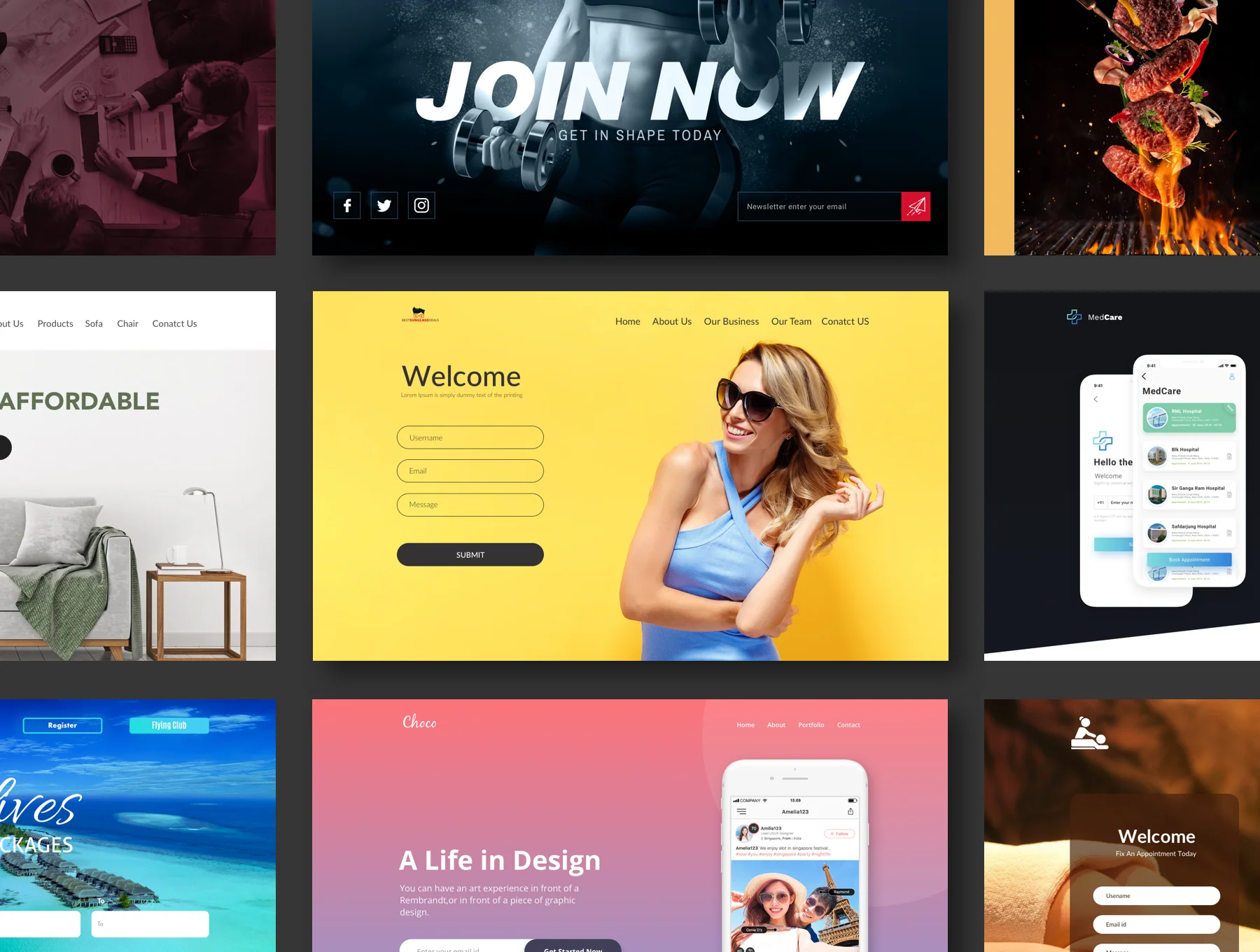 Multi Purpose Landing Pages
