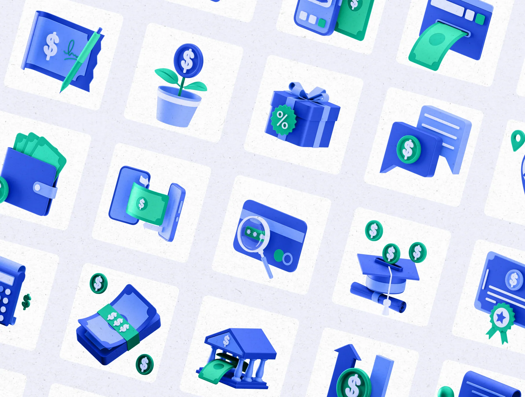 Multiangle 3D Banking Icons 5