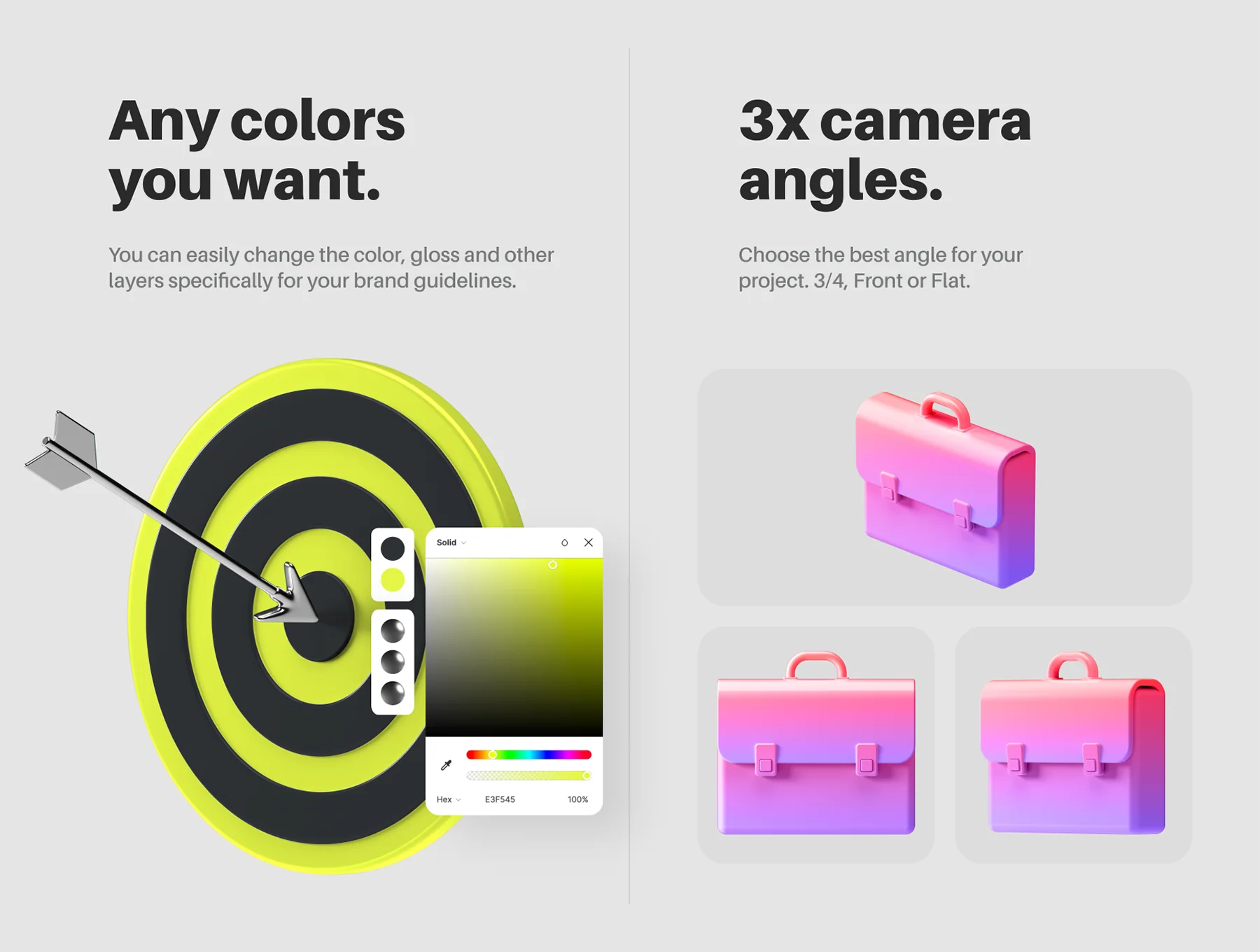Multiangle 3D Icons / Business 3