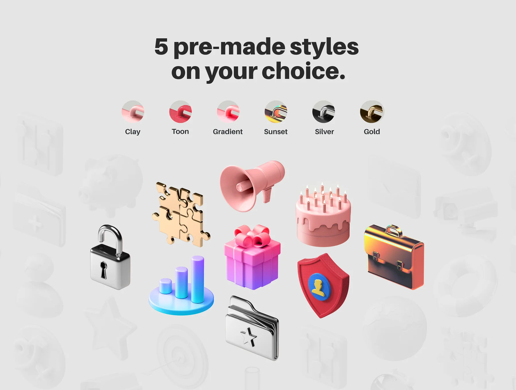 Multiangle 3D Icons / Business 4