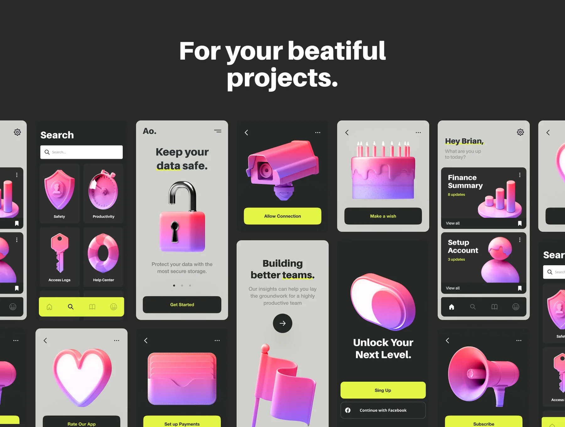 Multiangle 3D Icons / Business 5
