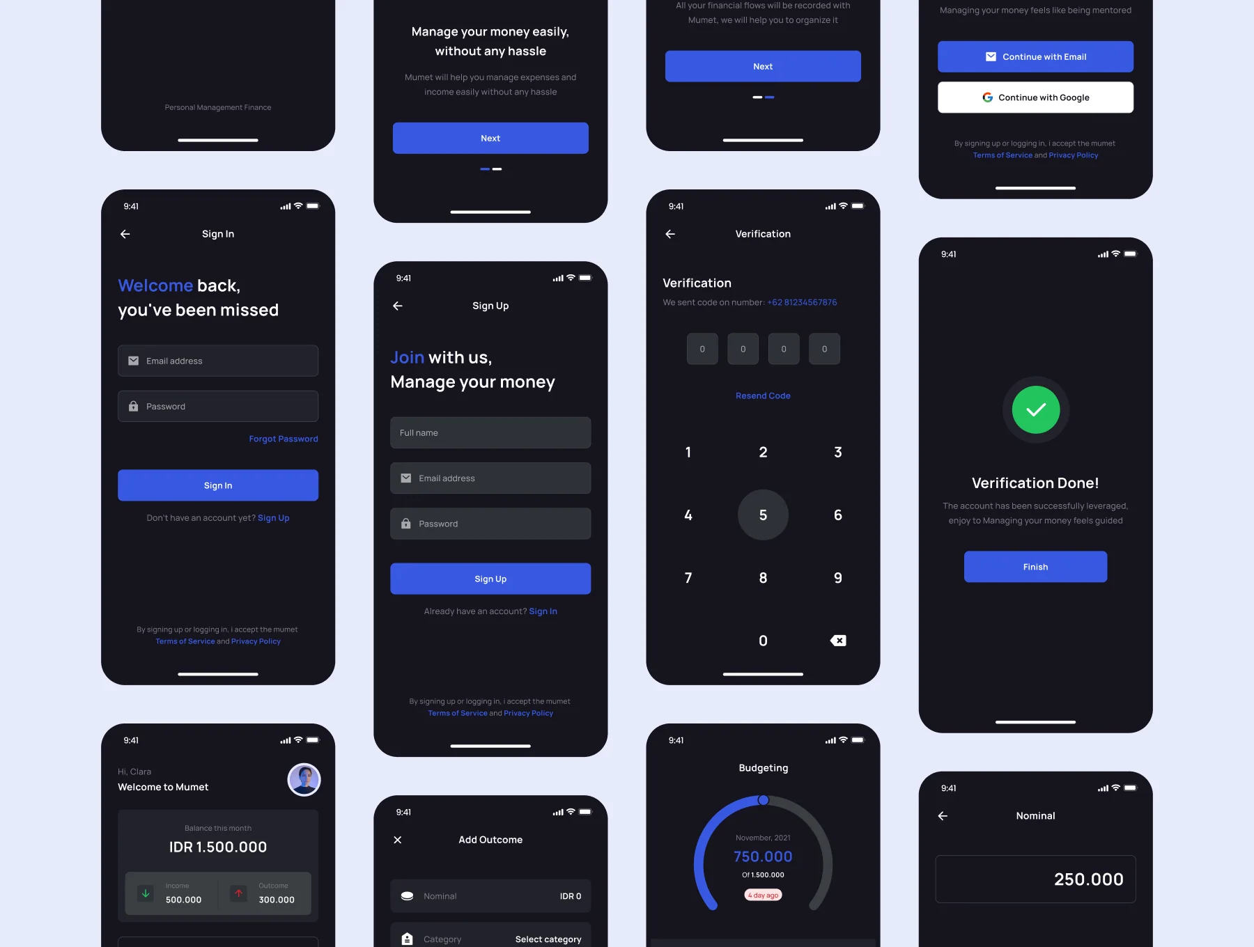 Mumet Mobile UI KIT 6
