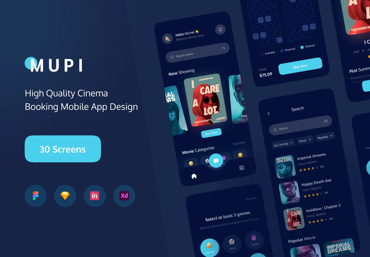 MUPI - Cinema Booking UI KIT