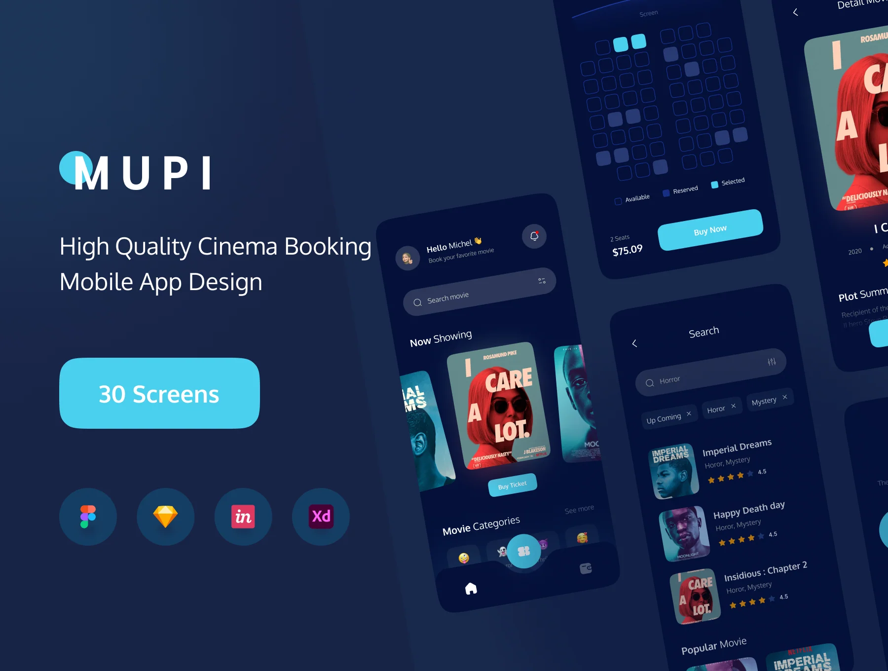 MUPI - Cinema Booking UI KIT