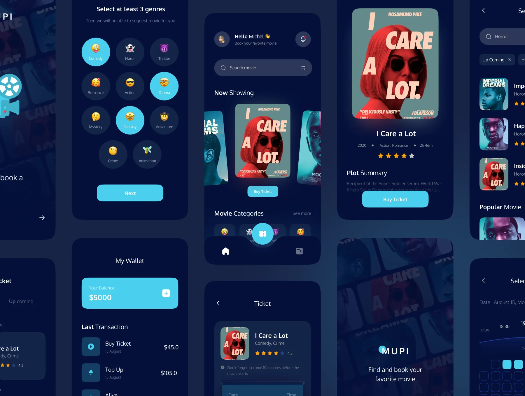 MUPI - Cinema Booking UI KIT 3