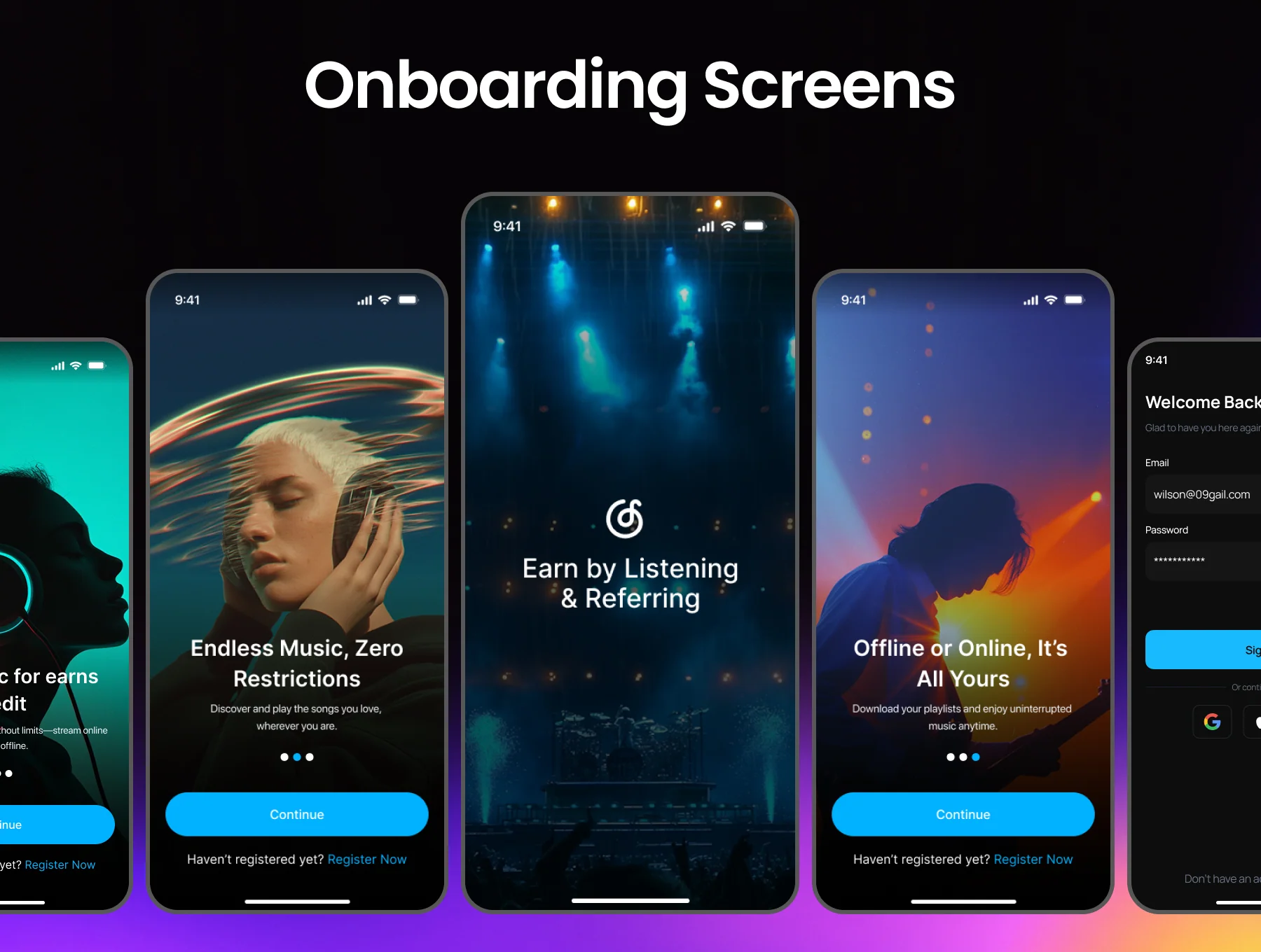 Mus Music  Player Mobile App UI Kit 3