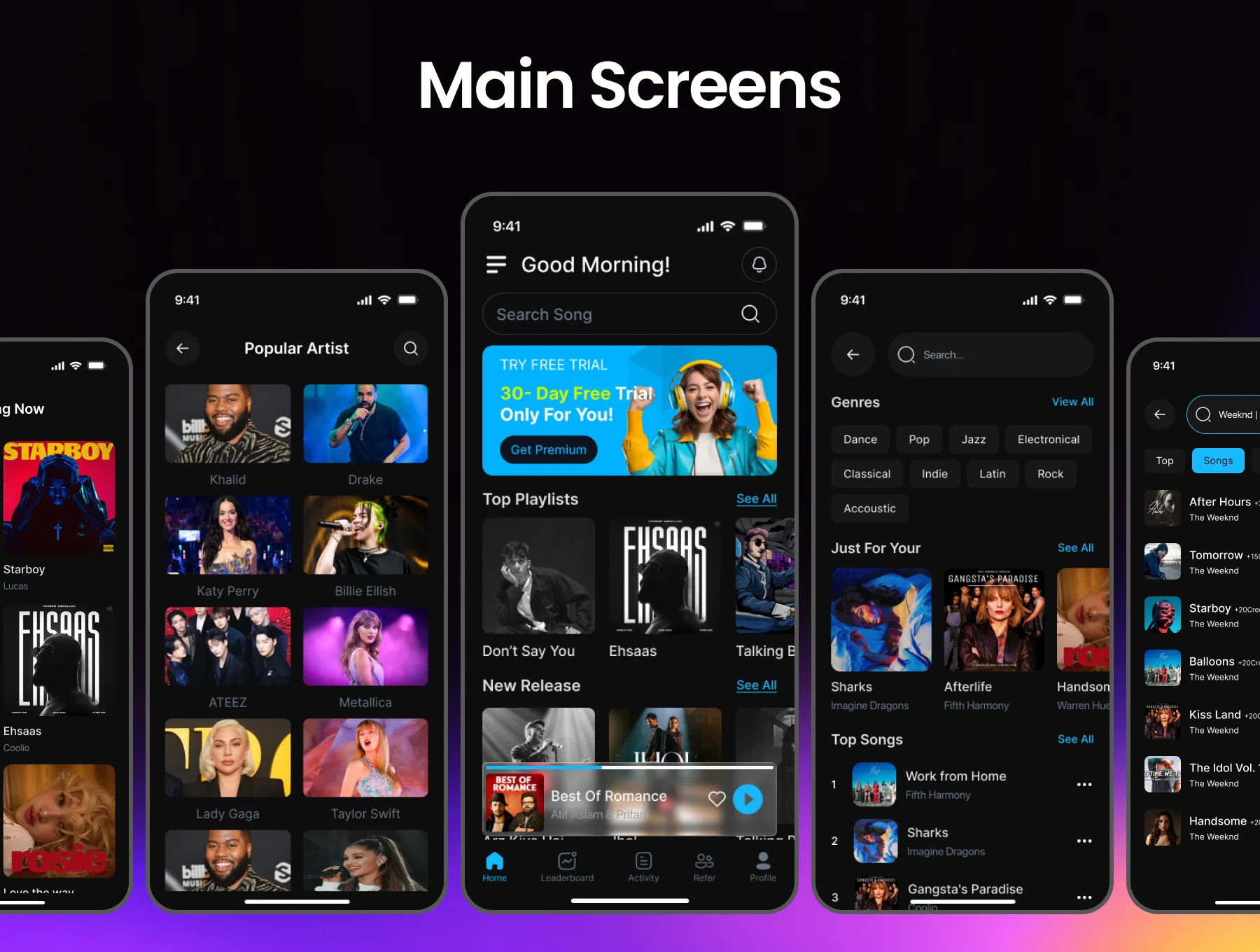 Mus Music  Player Mobile App UI Kit 4
