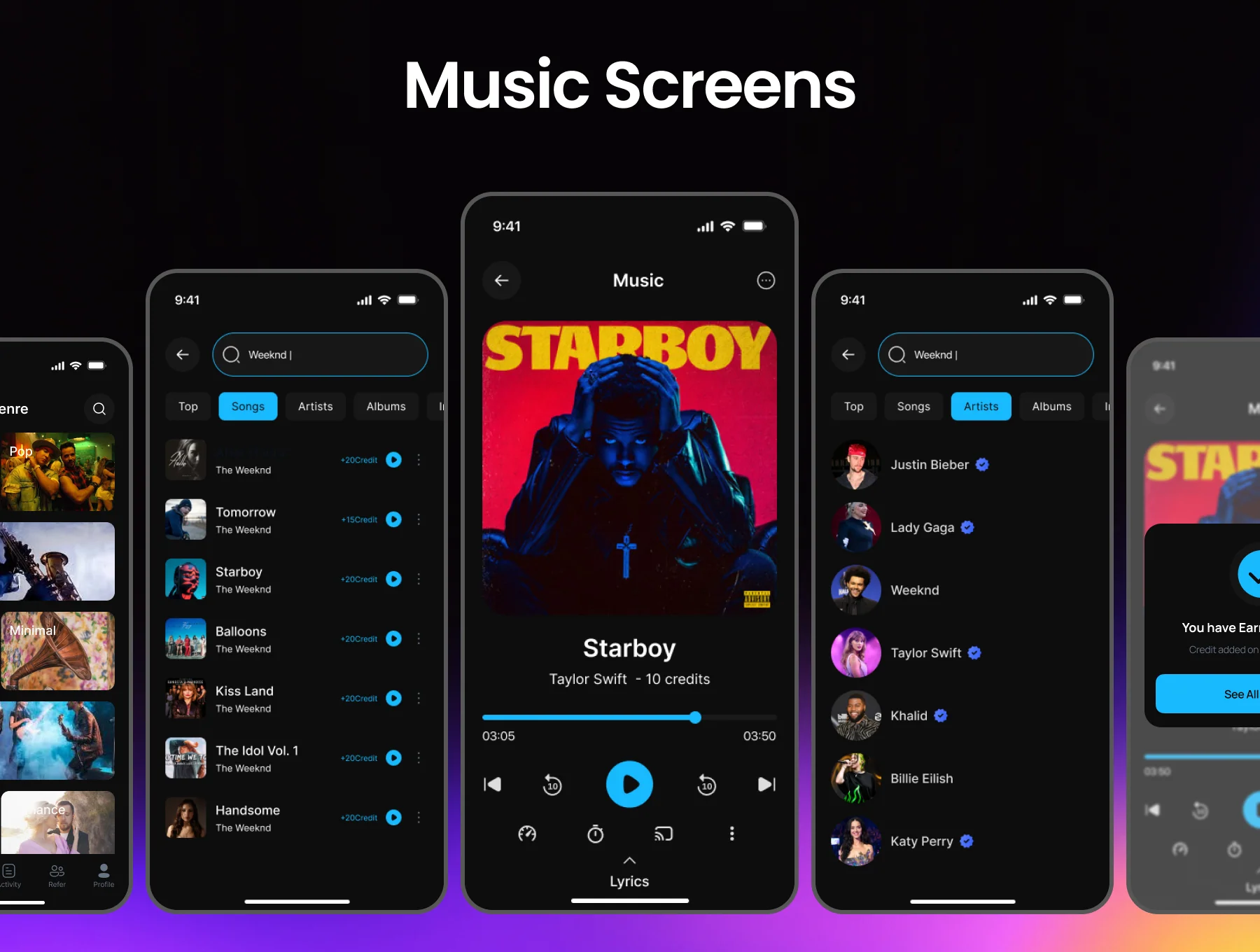 Mus Music  Player Mobile App UI Kit 5