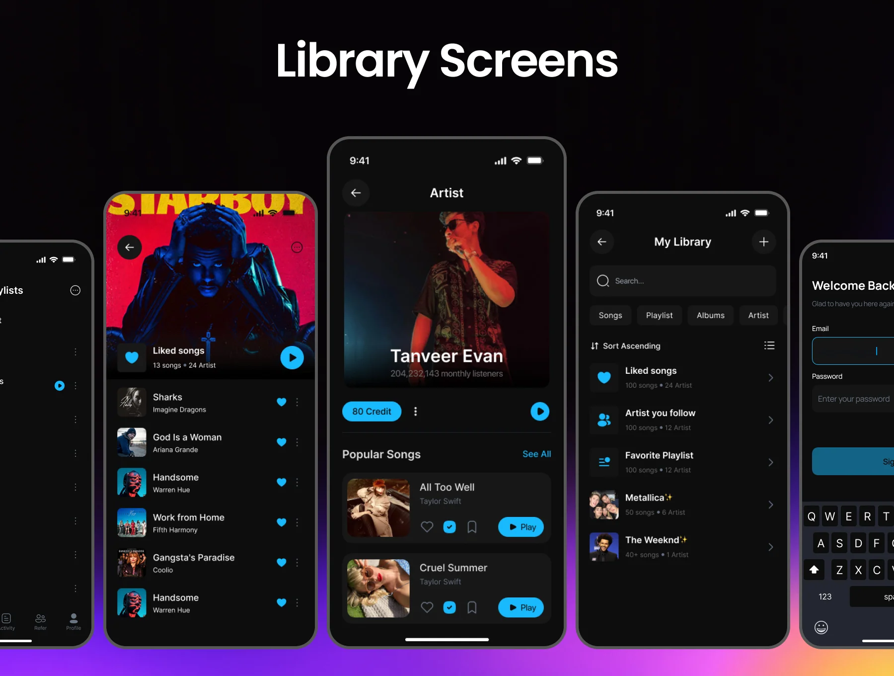 Mus Music  Player Mobile App UI Kit 6