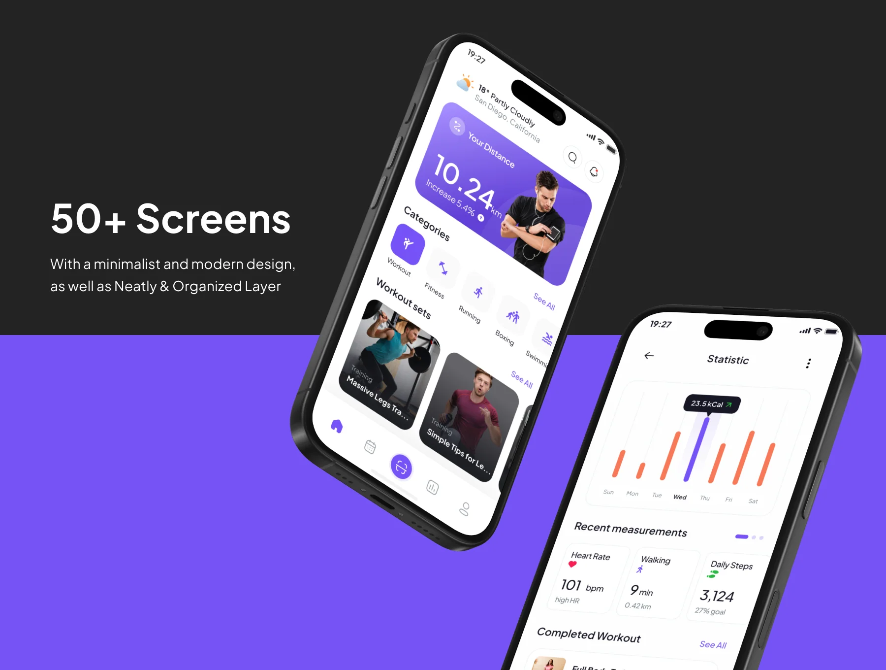Muscleo - Fitness & WorkOut Tracker App Ui Kits 3