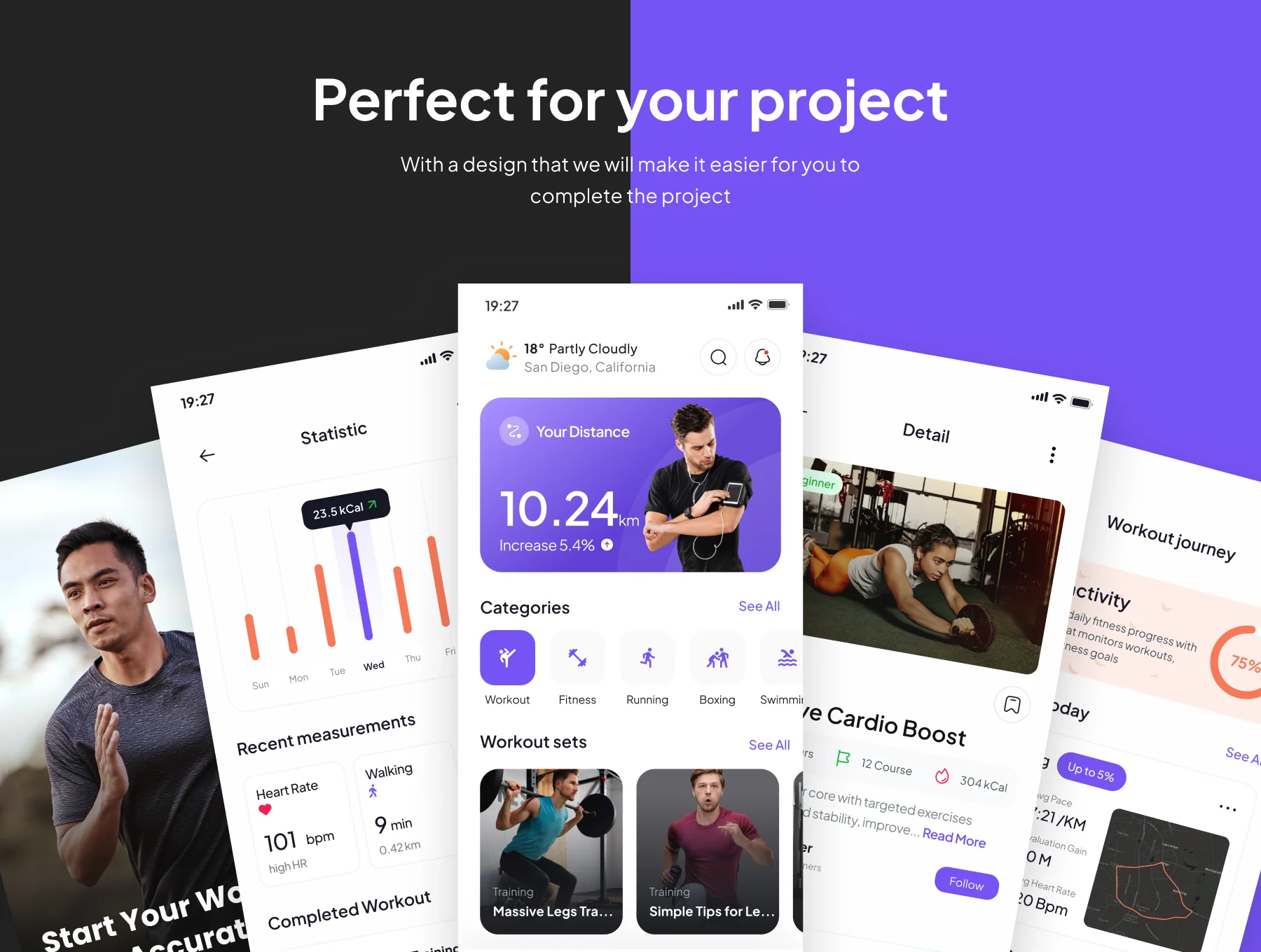 Muscleo - Fitness & WorkOut Tracker App Ui Kits 4