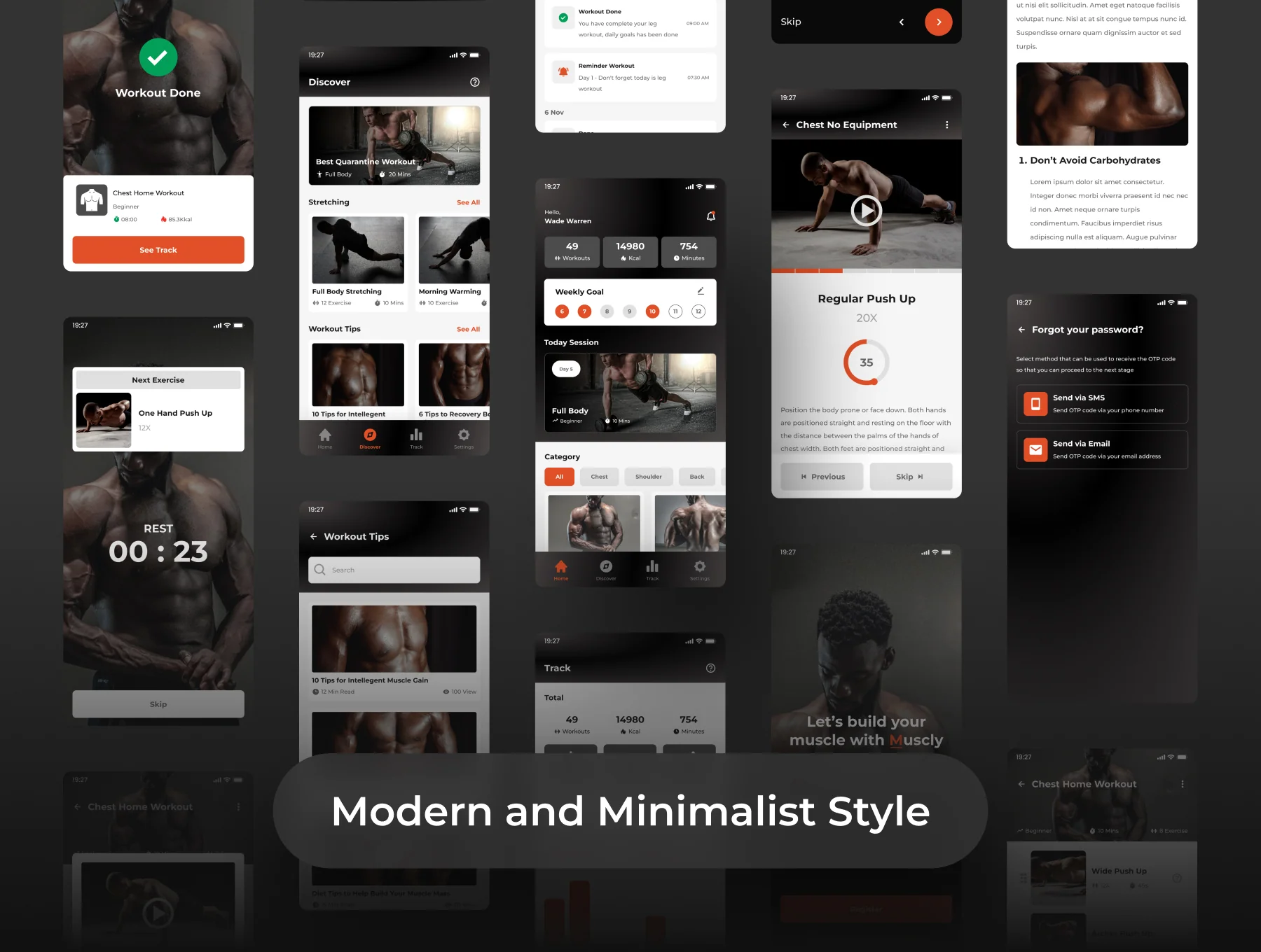 Muscly - Workout Mobile App UI Kits 5