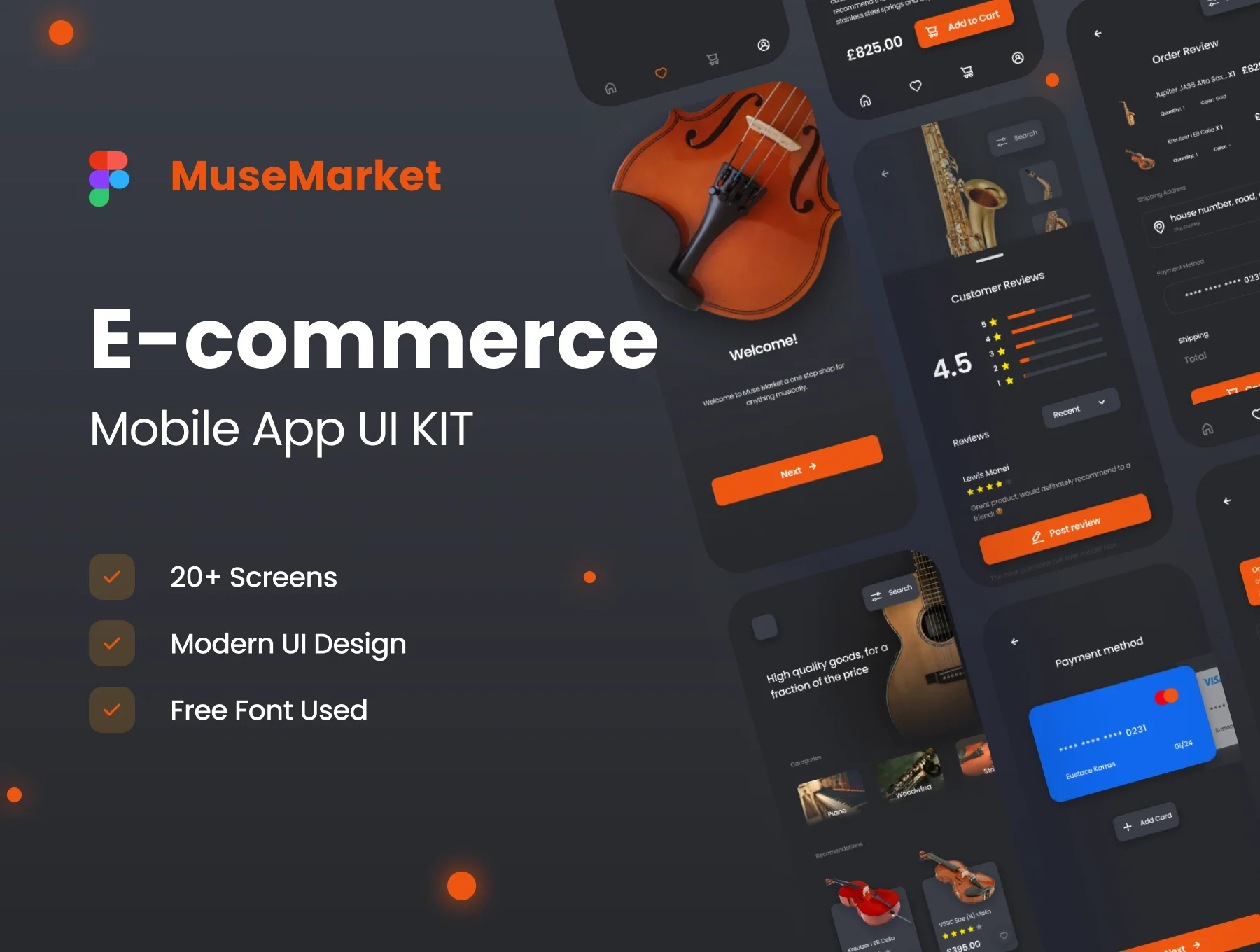MuseMarket E-ccomerce Mobile App UI Kit