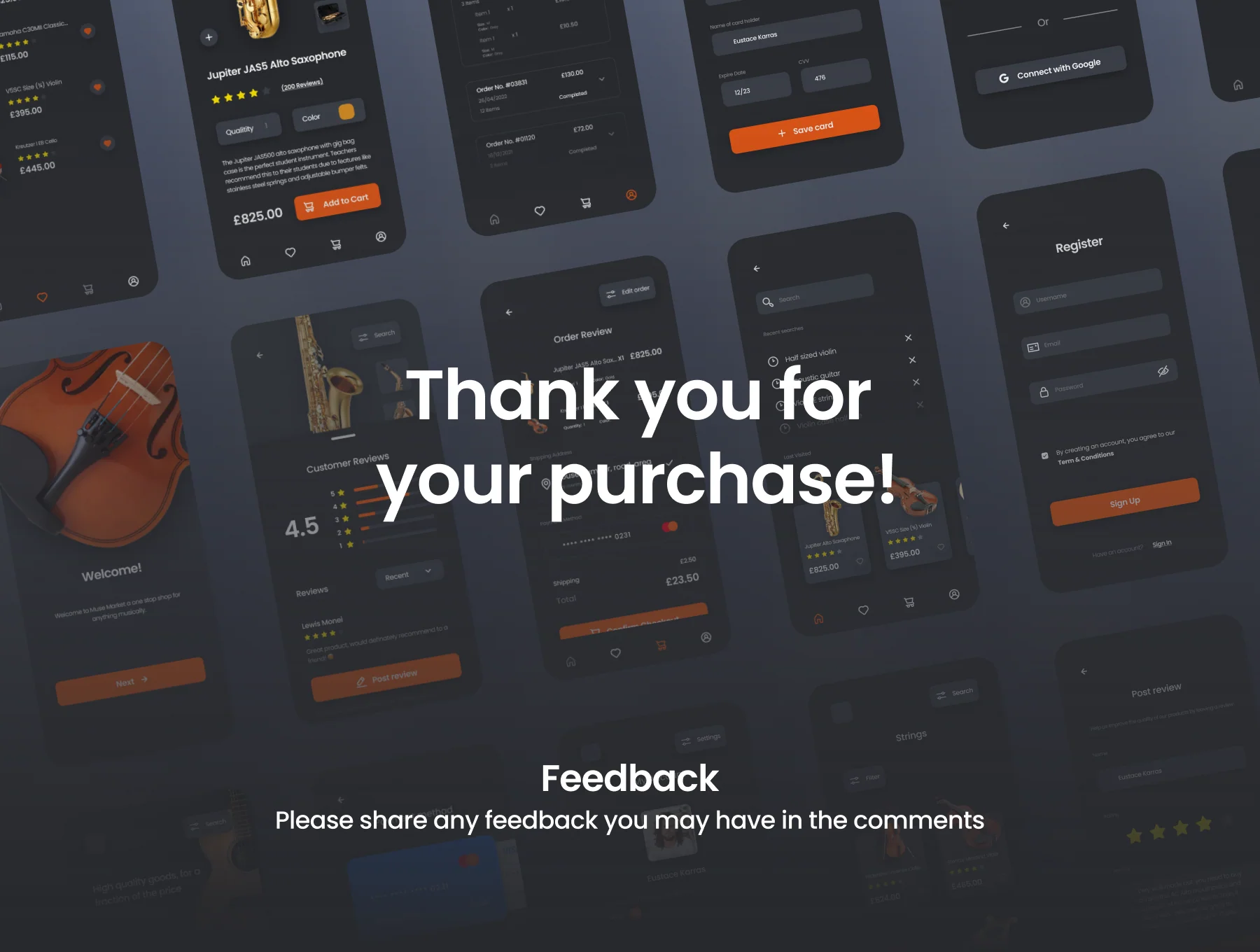 MuseMarket E-ccomerce Mobile App UI Kit 6