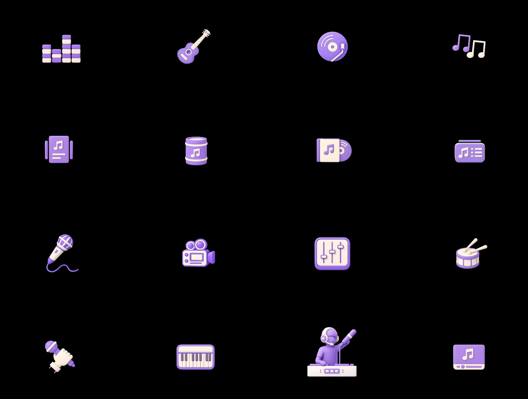 Music 3D Icon Set 6