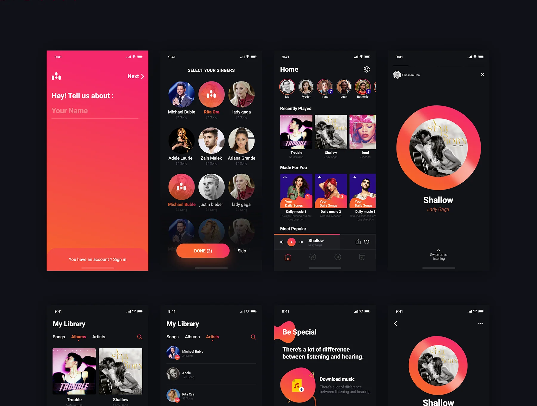 Music House Mobile UI Kit 3