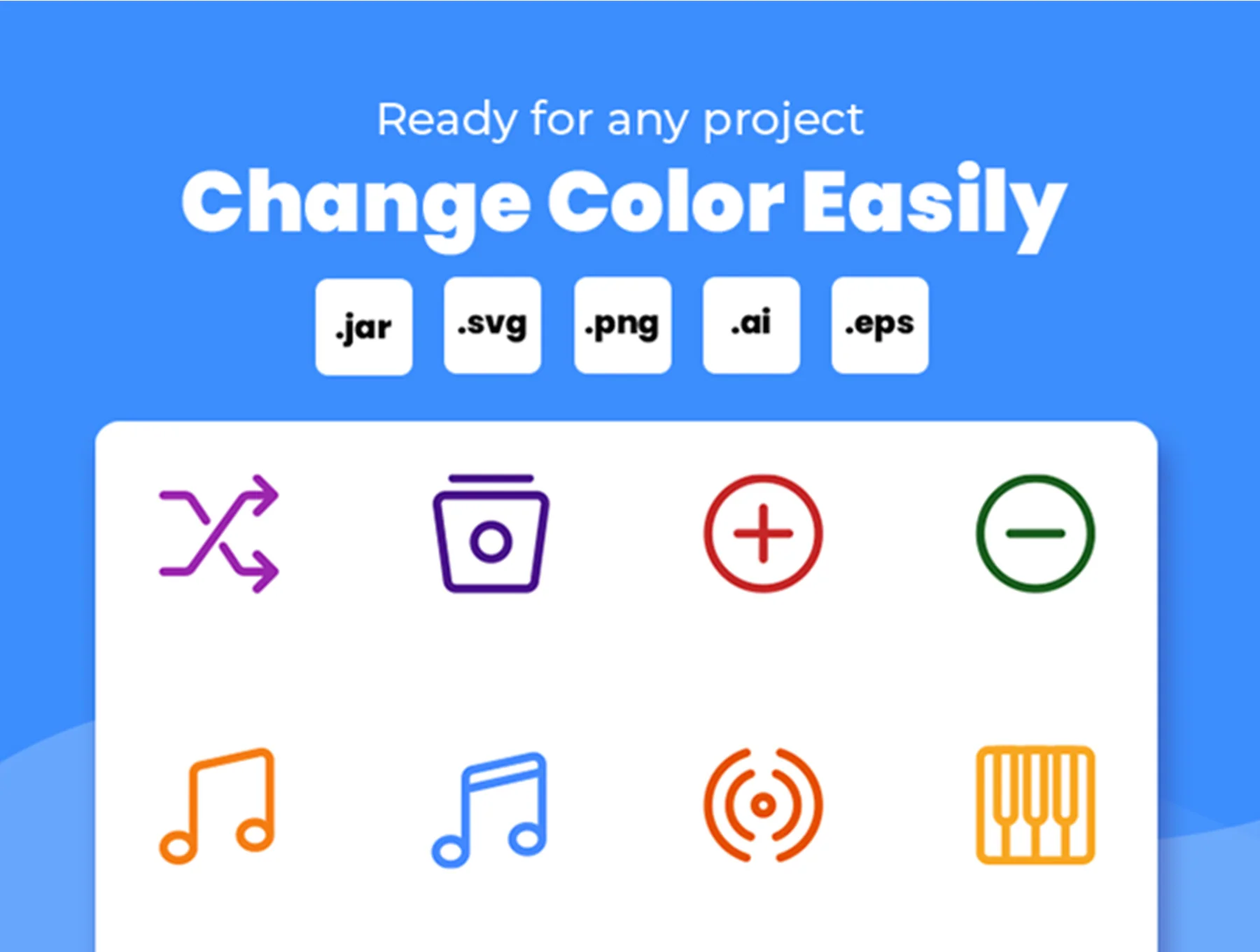 Music Icon Set (Line) 3